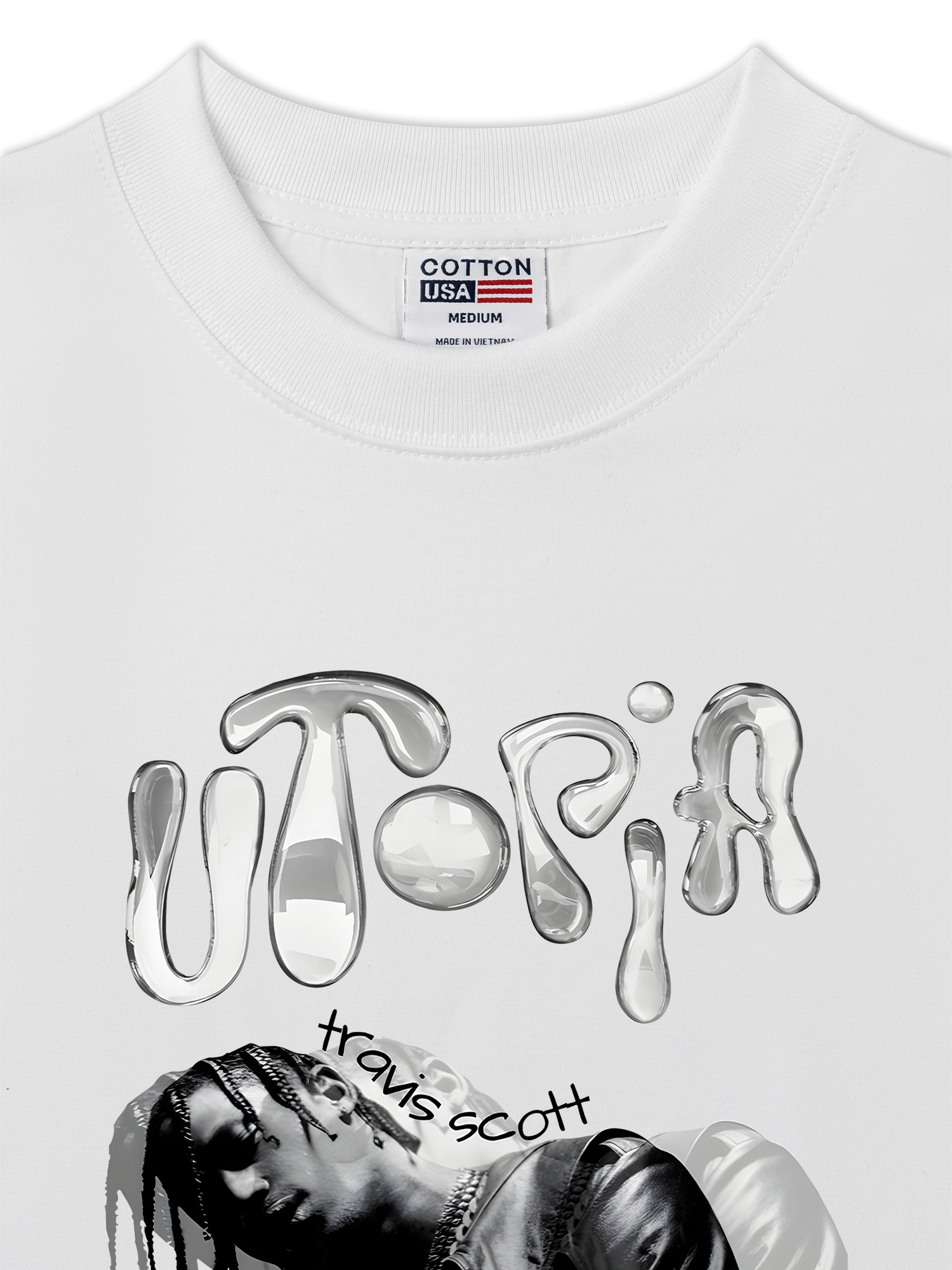 Áo Thun Relaxed Fit Rapper Travis Scott Utopia