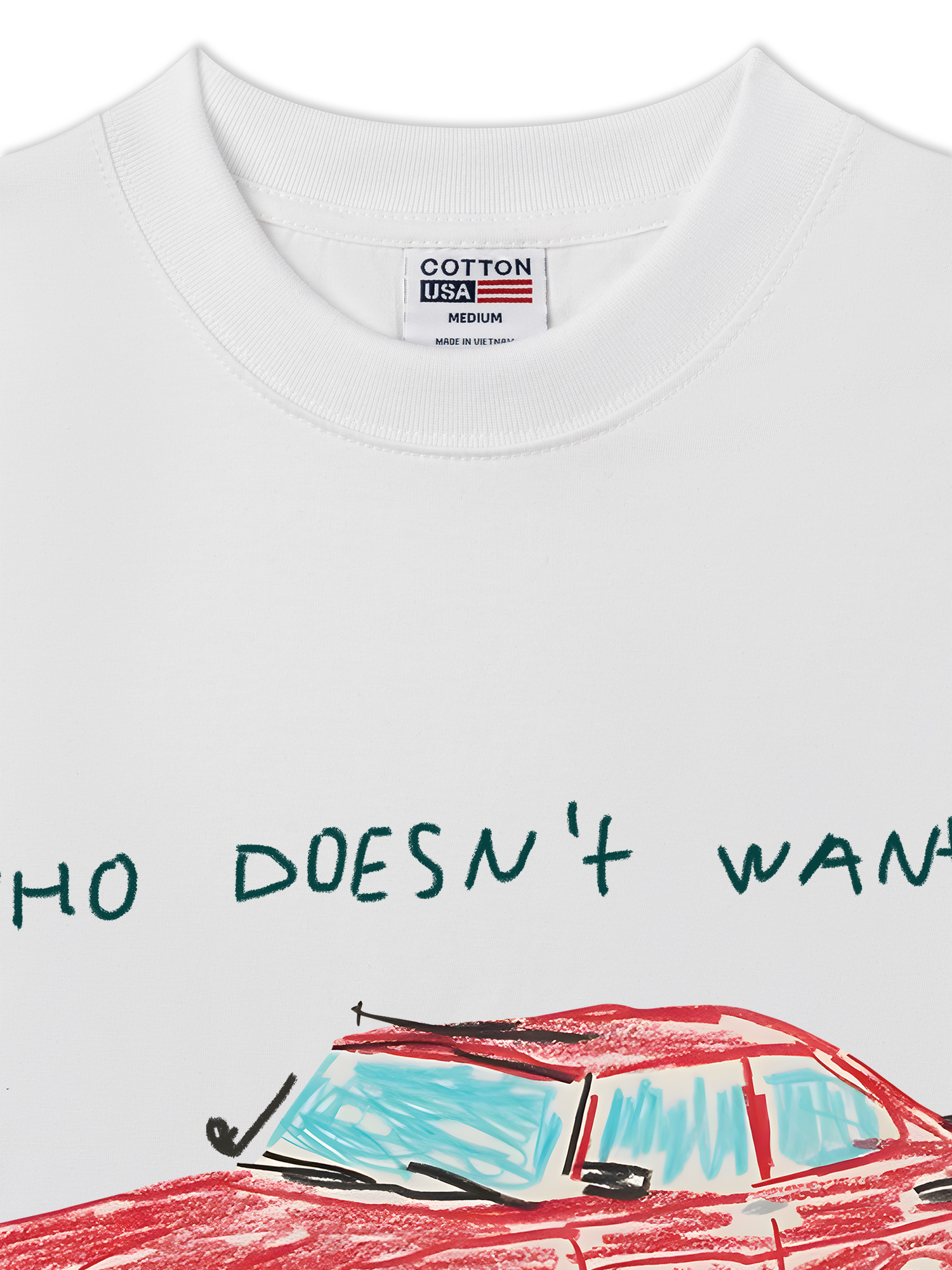 Áo Thun Relaxed Fit Classic Car Crayon Car