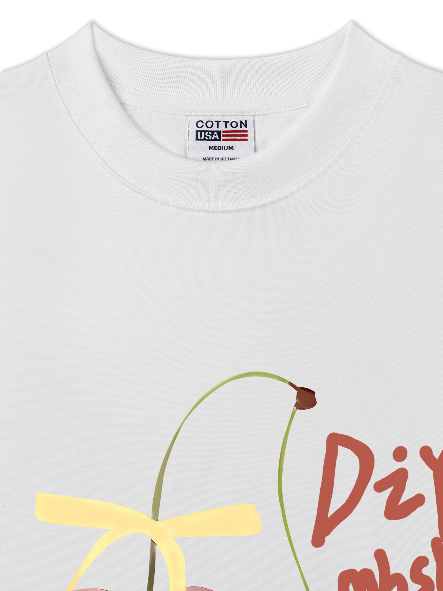 Áo Thun Relaxed Fit Cherry Yellow Bow