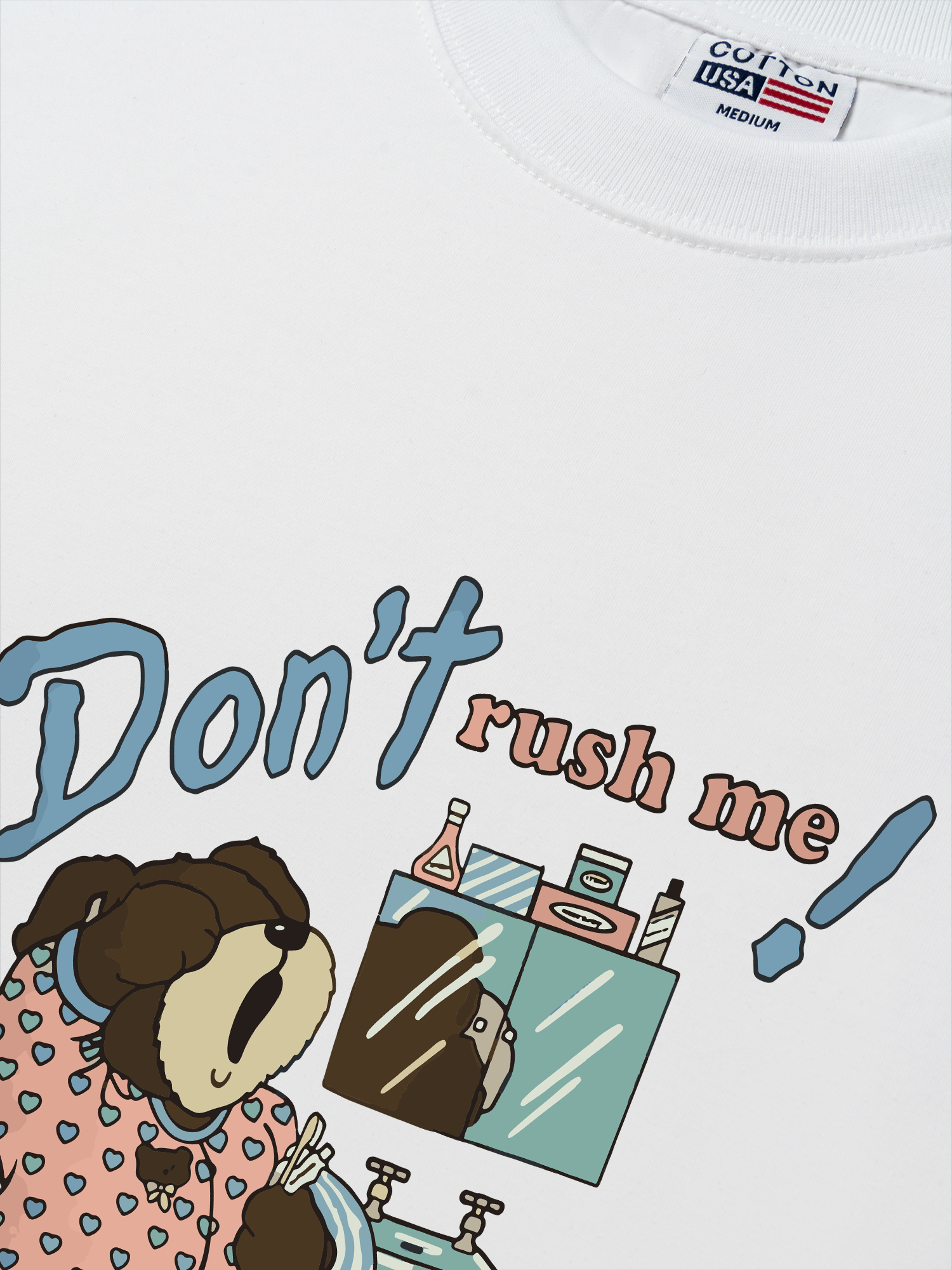 Áo Thun Relaxed Fit Soft Paw Don't Rush Me