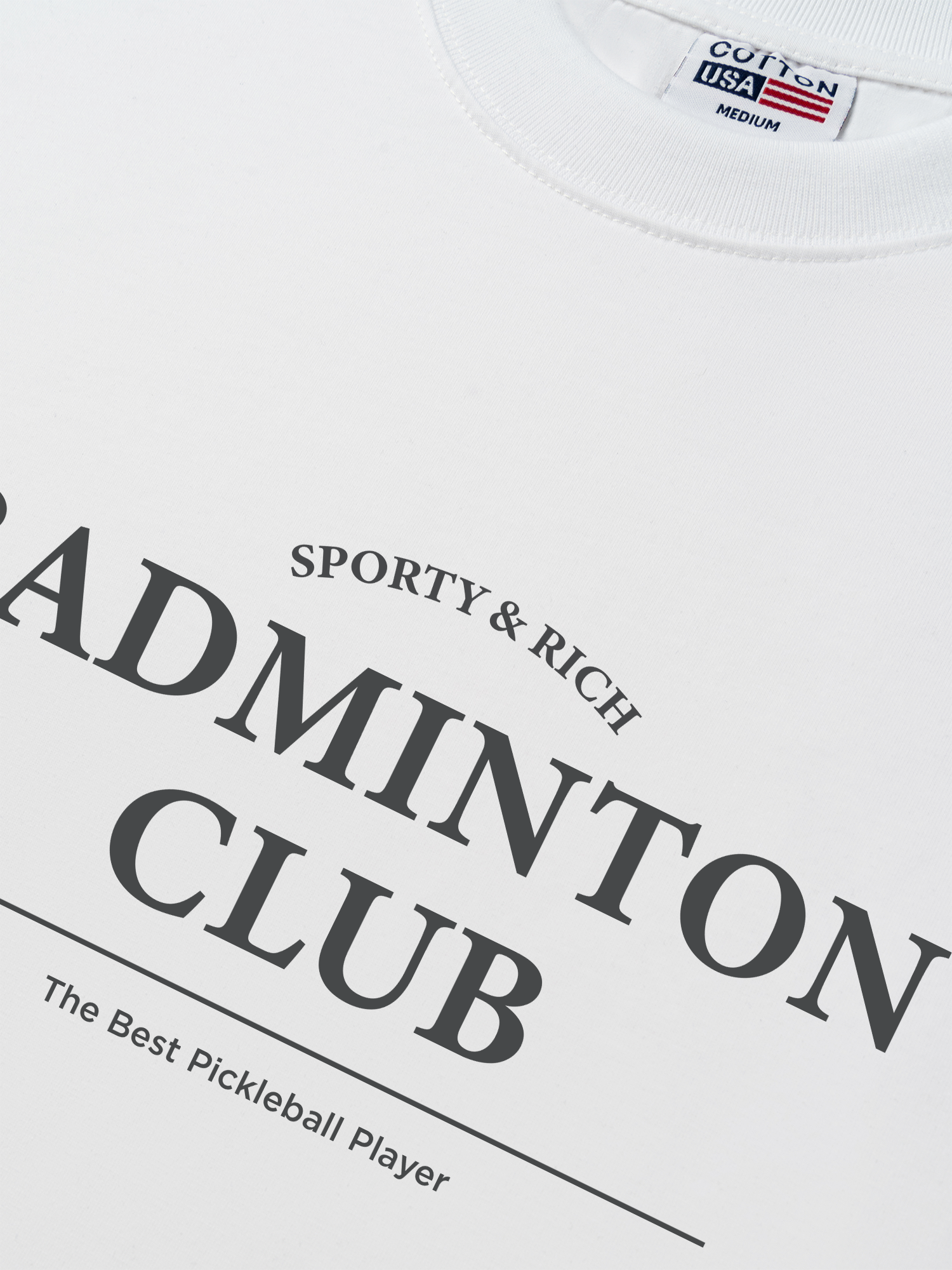 Áo Thun Relaxed Fit Sporty&Rich Badminton Club