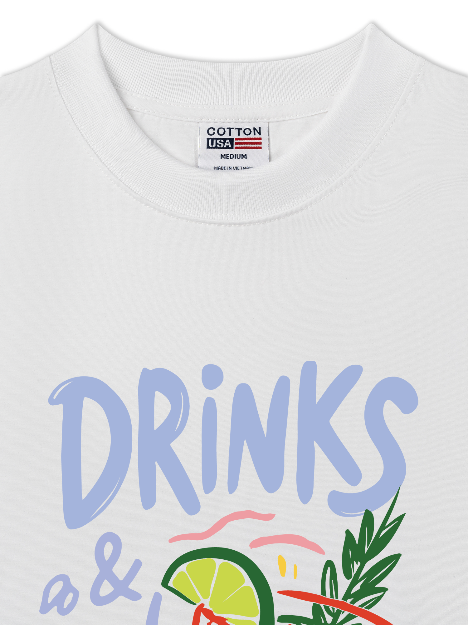 Áo Thun Relaxed Fit Drinks a & Good Vibes