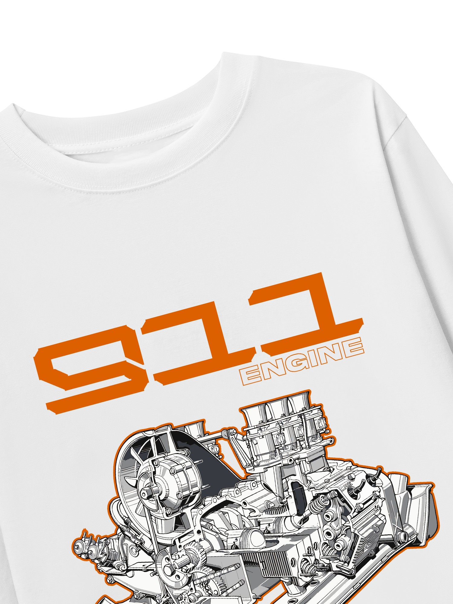 Áo Thun Dài Tay Porsche 911 Engine