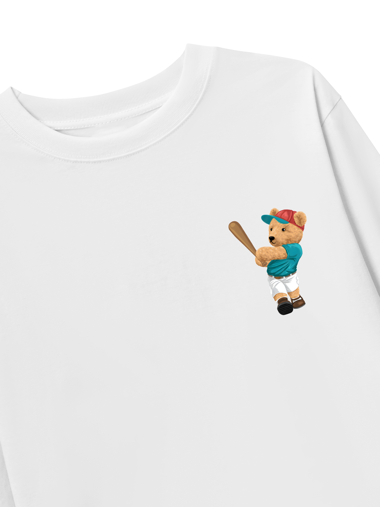 Áo Thun Dài Tay Baseball Home Run Teddy Bear