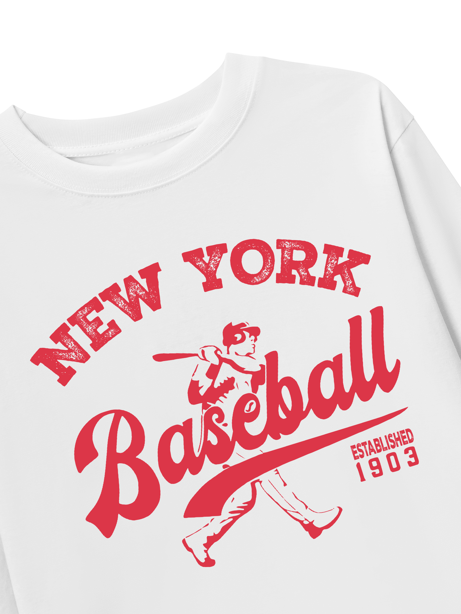 Áo Thun Dài Tay New York Baseball Pink
