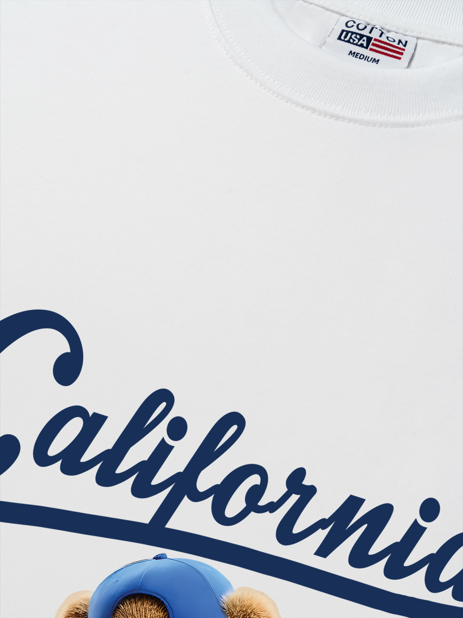 Áo Thun Relaxed Fit Baseball California Blue Teddy