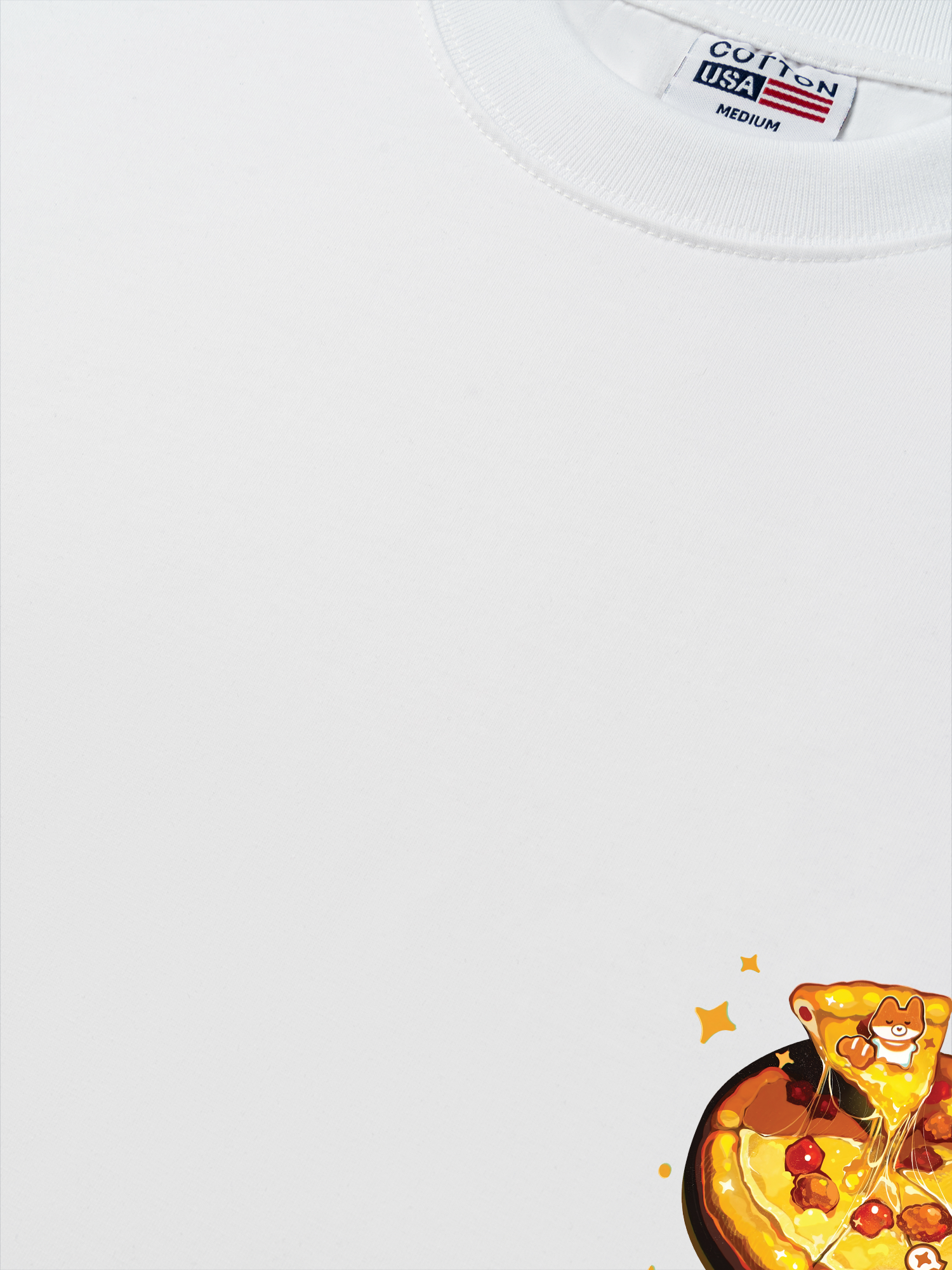 Áo Thun Relaxed Fit Yummy Mood Cute Puppy Pizza