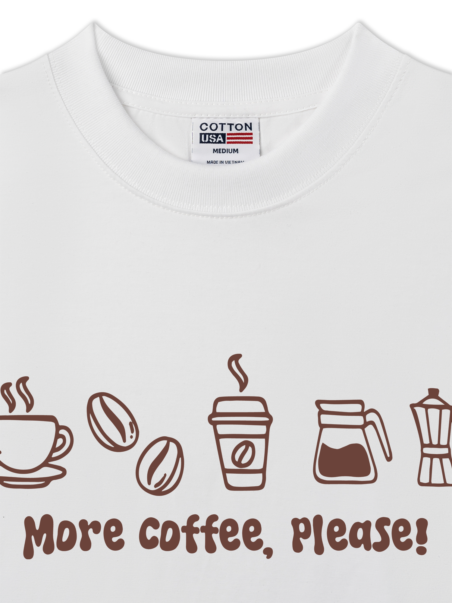 Áo Thun Relaxed Fit Daily Cup More Coffee, Please!