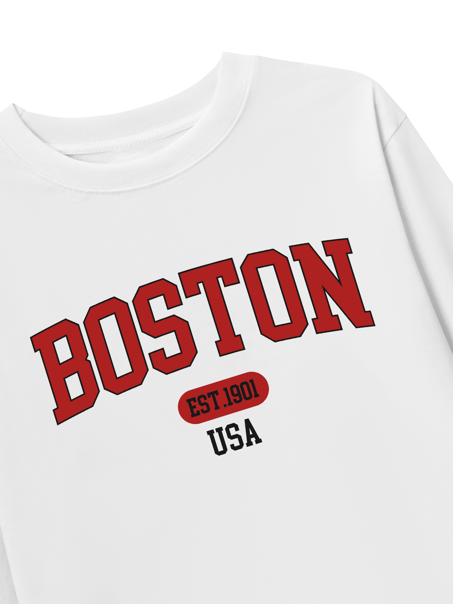 Áo Thun Dài Tay Baseball Collage Boston