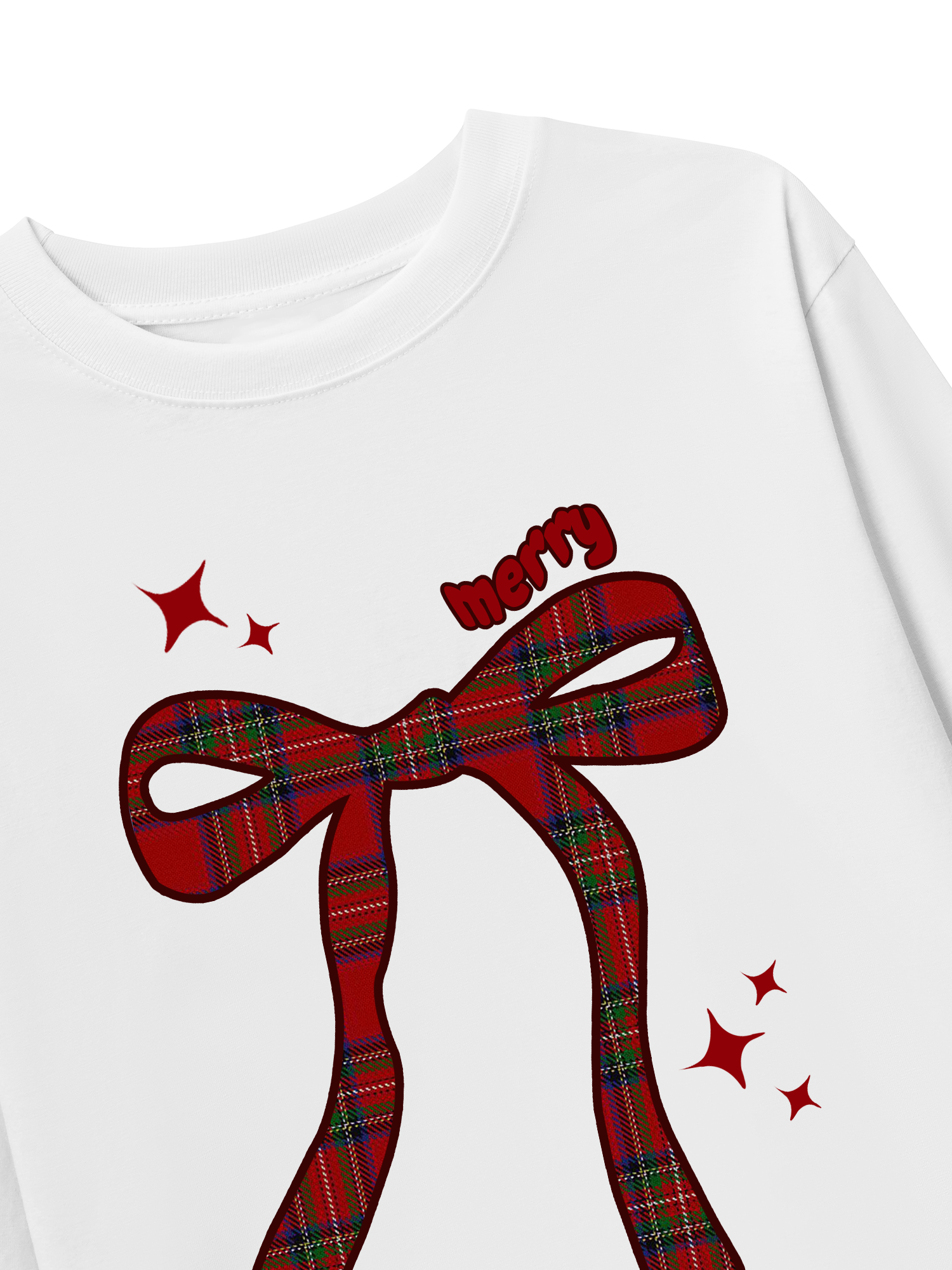 Áo Thun Dài Tay Merry Plaid Bow