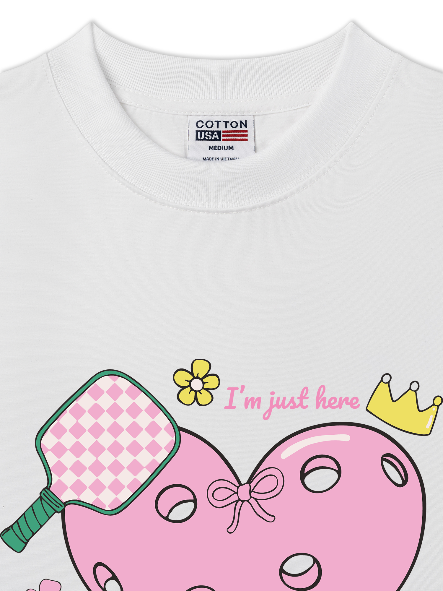 Áo Thun Relaxed Fit I_m Just Here For Pickleball