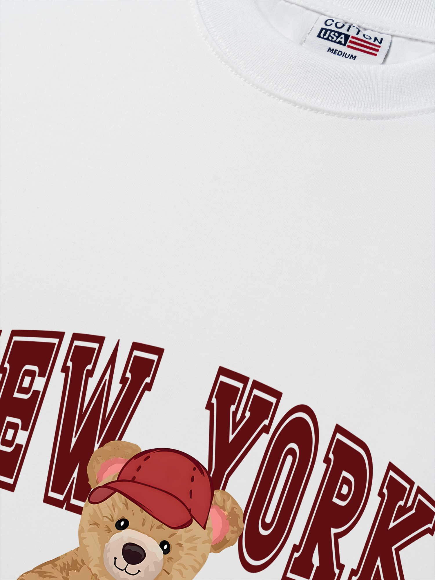 Áo Thun Relaxed Fit City New York Red Bear