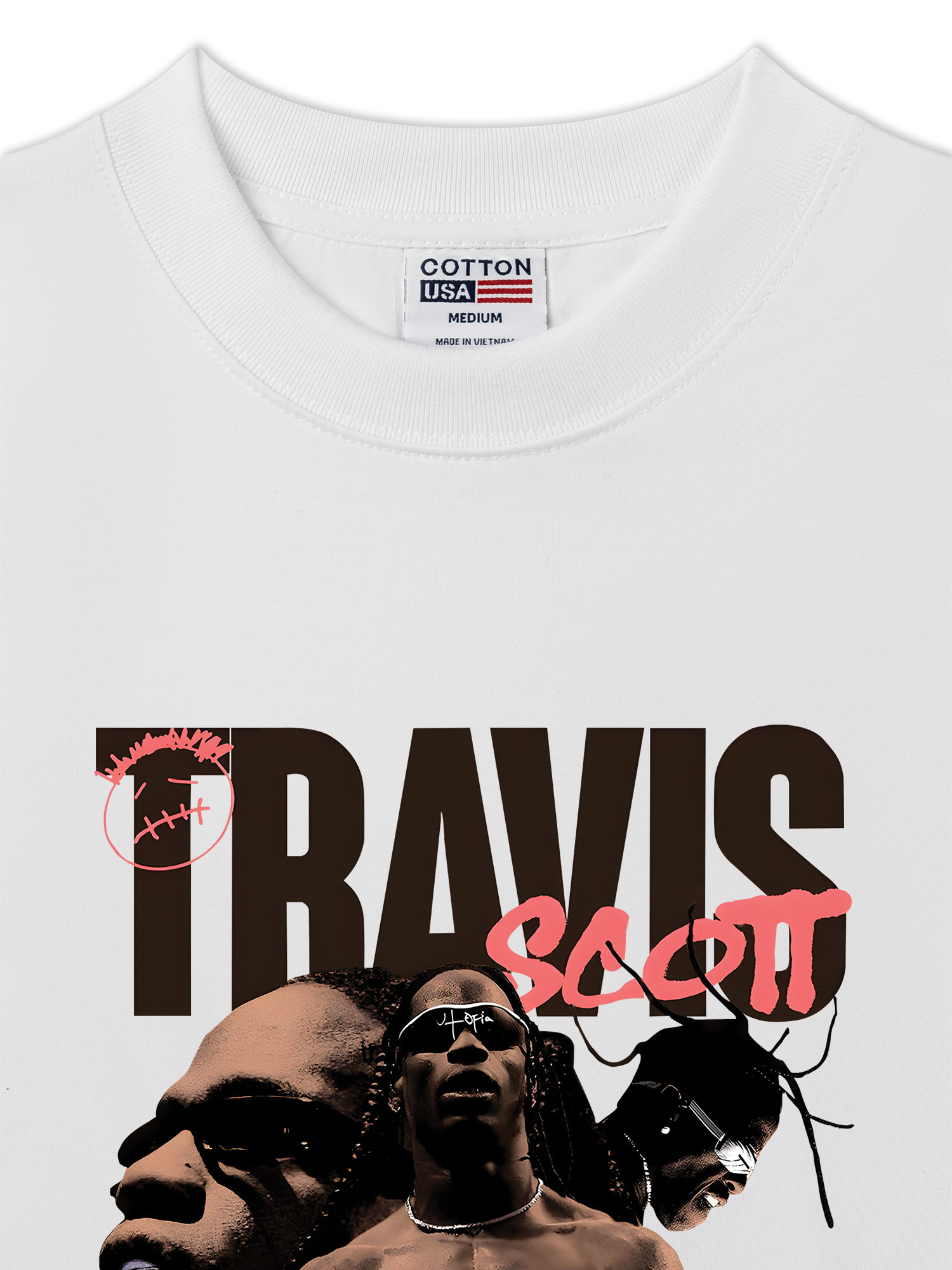 Áo Thun Relaxed Fit Travis Scott Bootle Rap