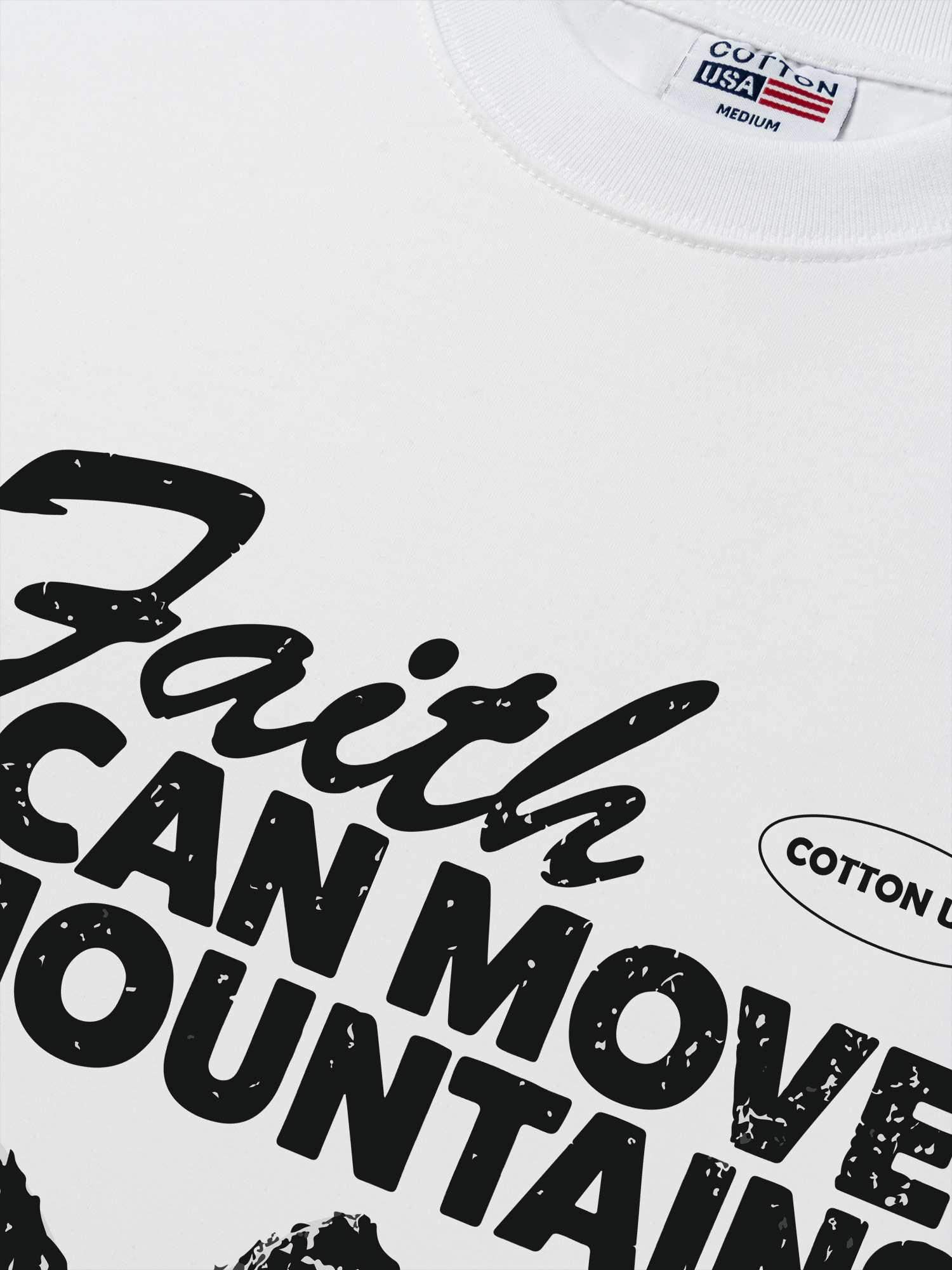 Áo Thun Relaxed Fit Adventure Faith Can Move Mountains