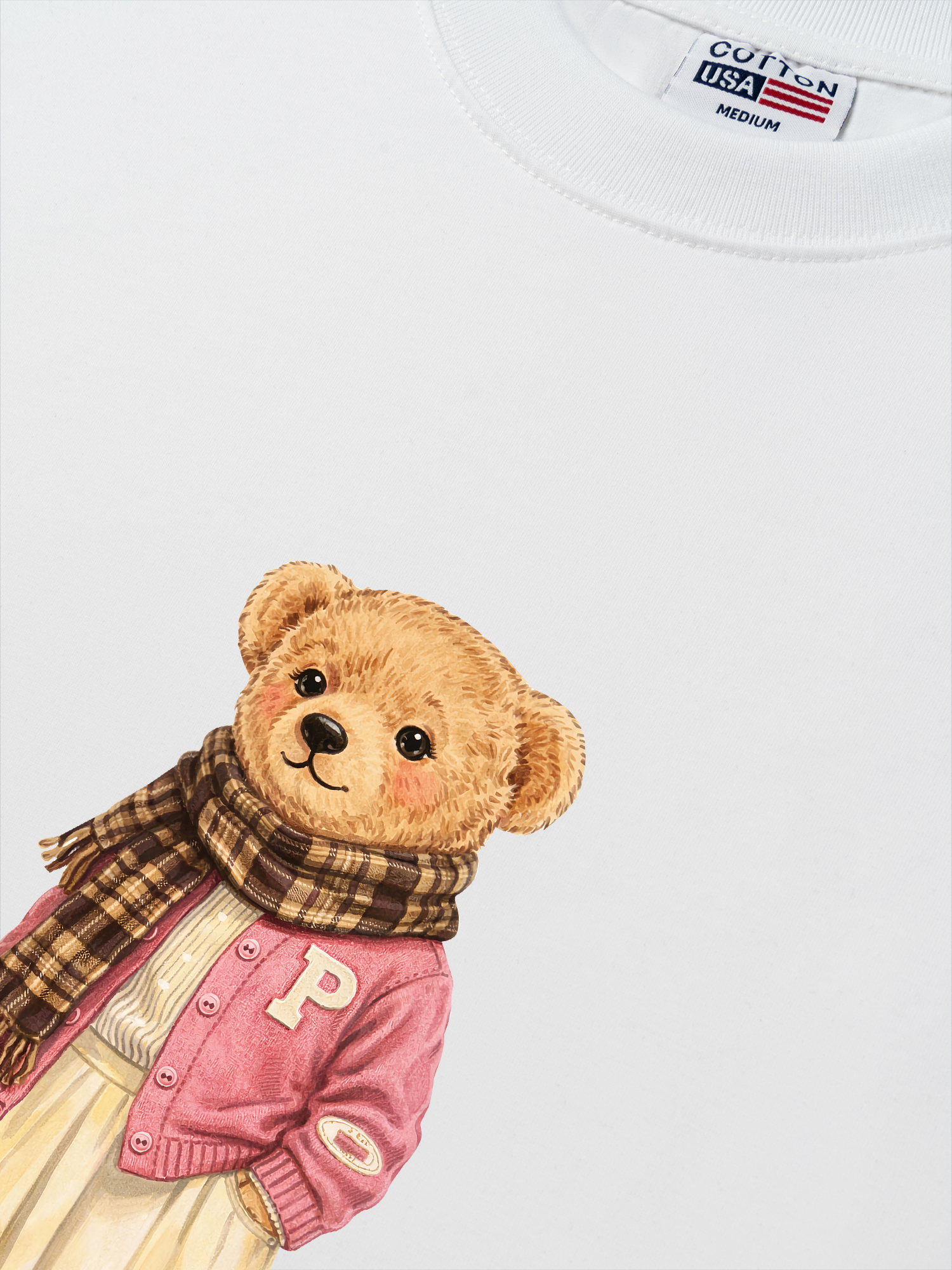 Áo Thun Relaxed Fit Pink Girl Bear