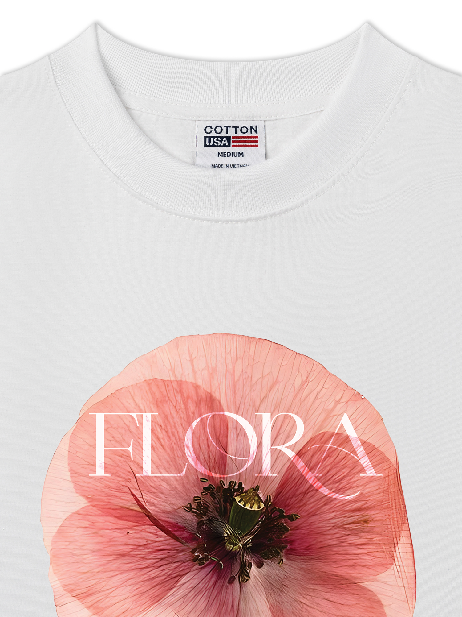 Áo Thun Relaxed Fit Floral Quote