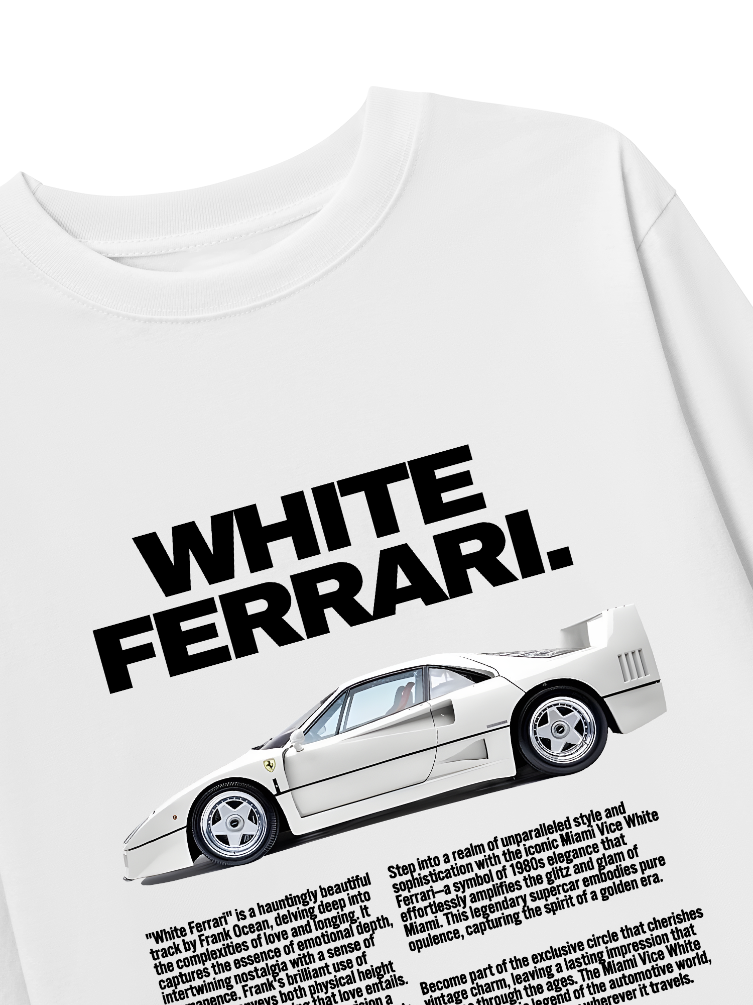 Áo Thun Dài Tay Ferrari White Brilliant