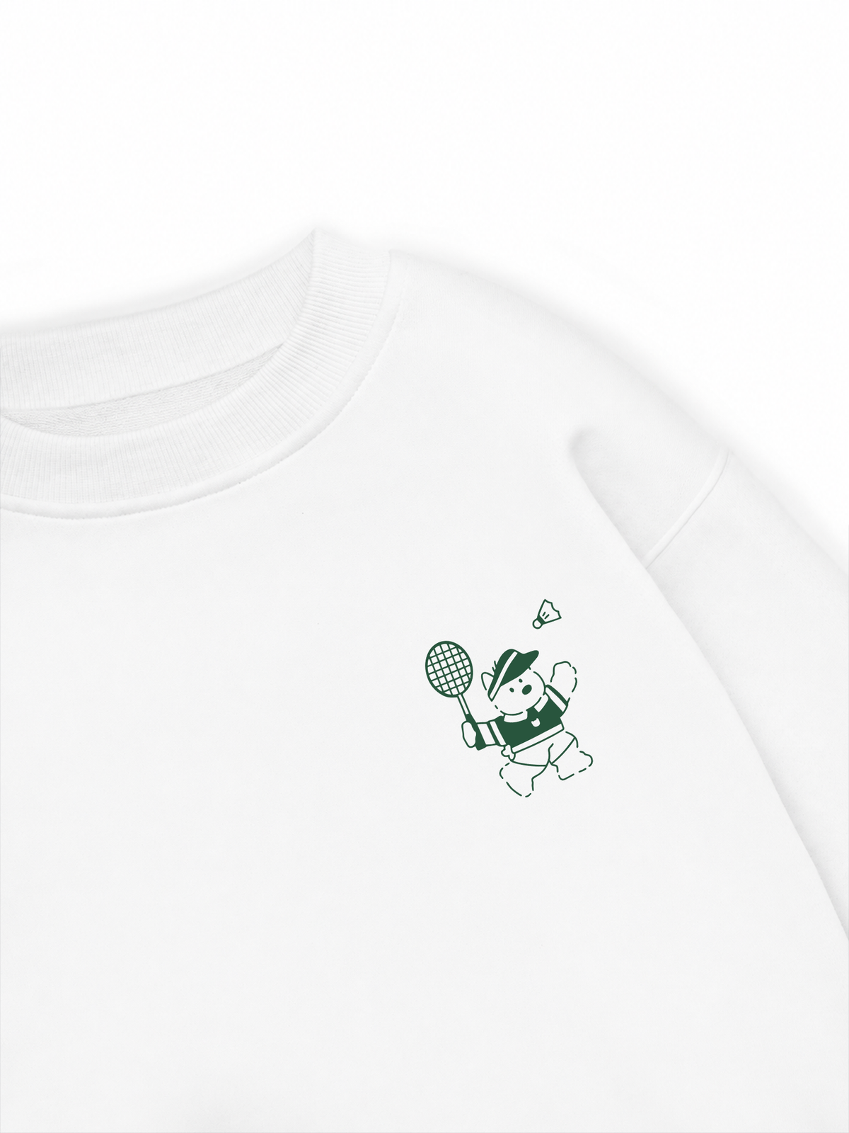 Áo Sweater Nỉ Hai Da Badminton Club Green