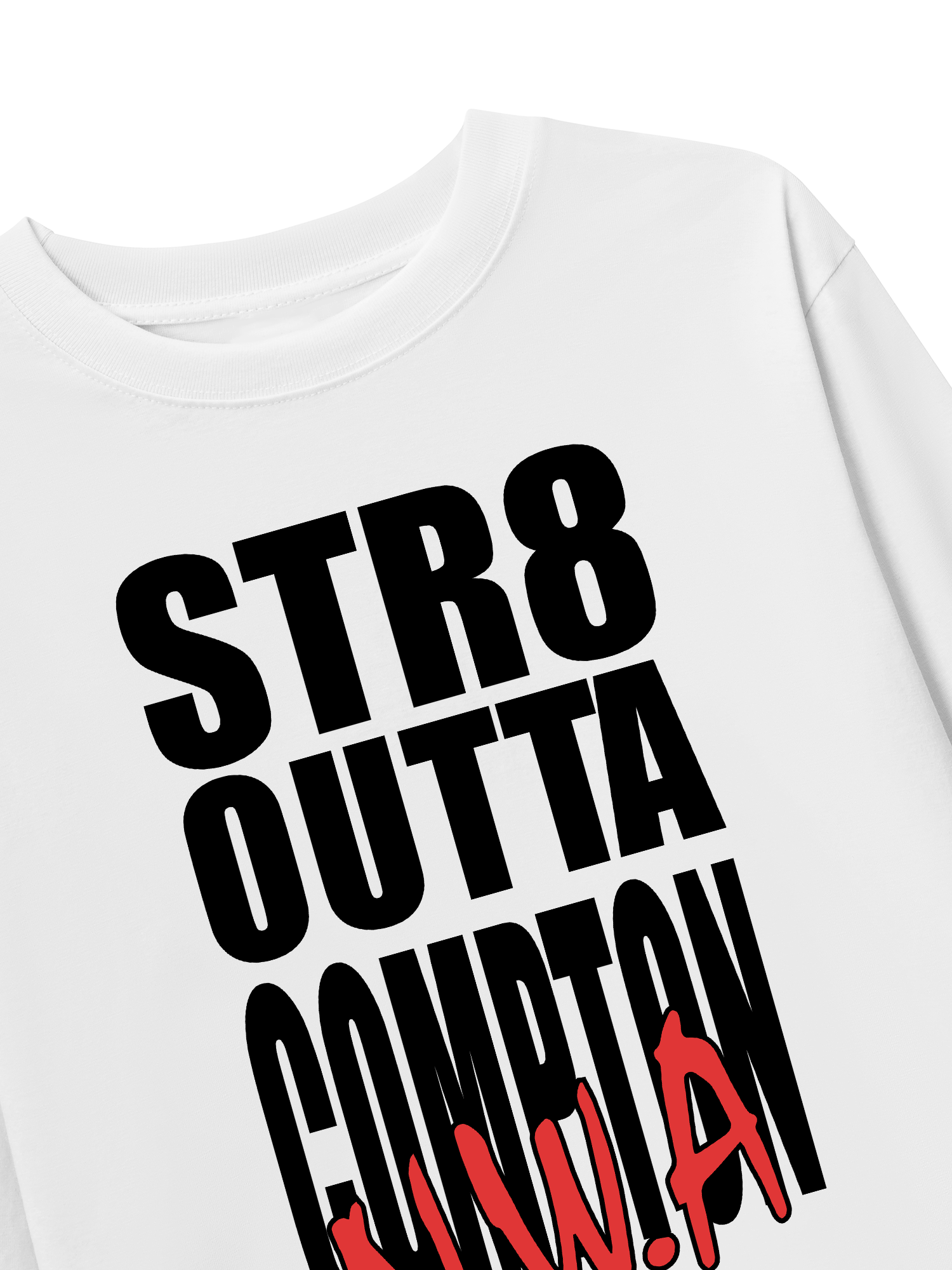Áo Thun Dài Tay Rapper NWA Straight Outta Compton Typo