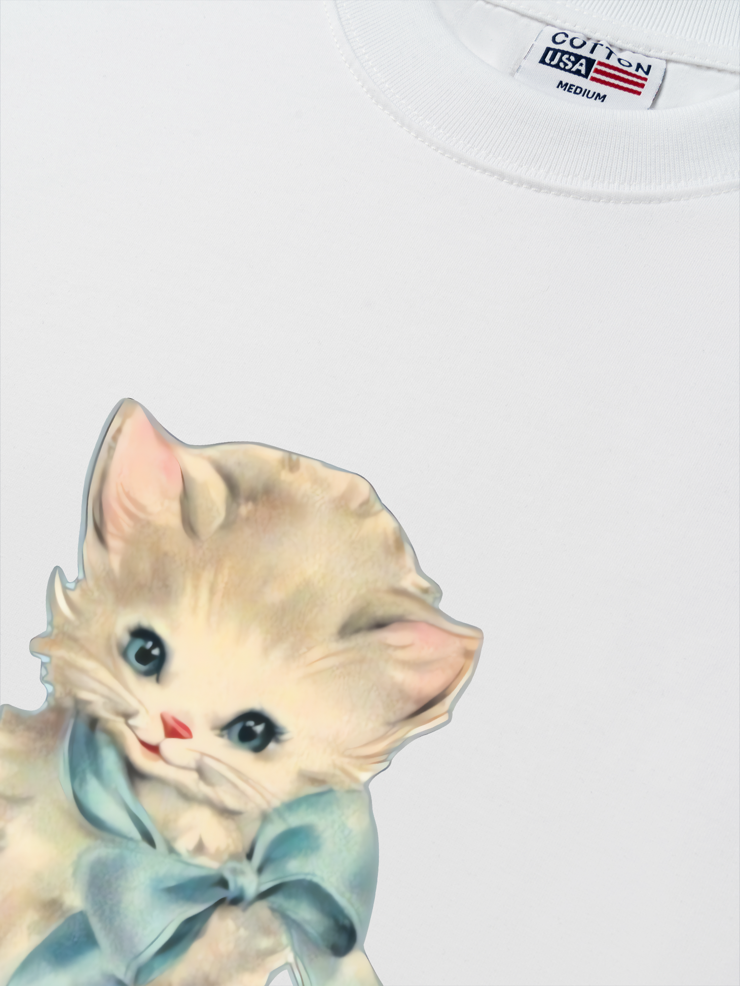 Áo Thun Relaxed Fit Soft Paw Blue Bow