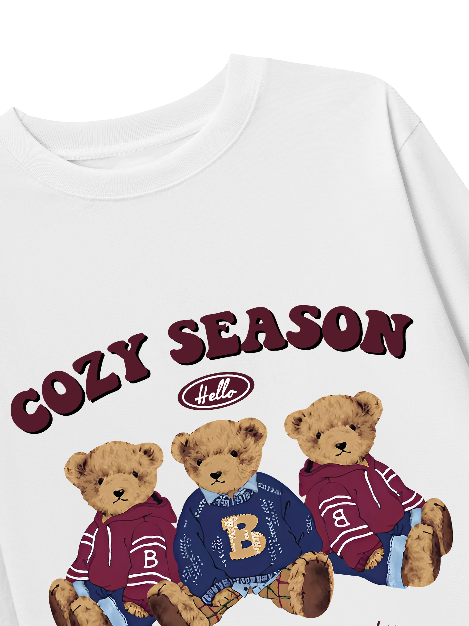 Áo Thun Dài Tay Cozy Season Three Bear
