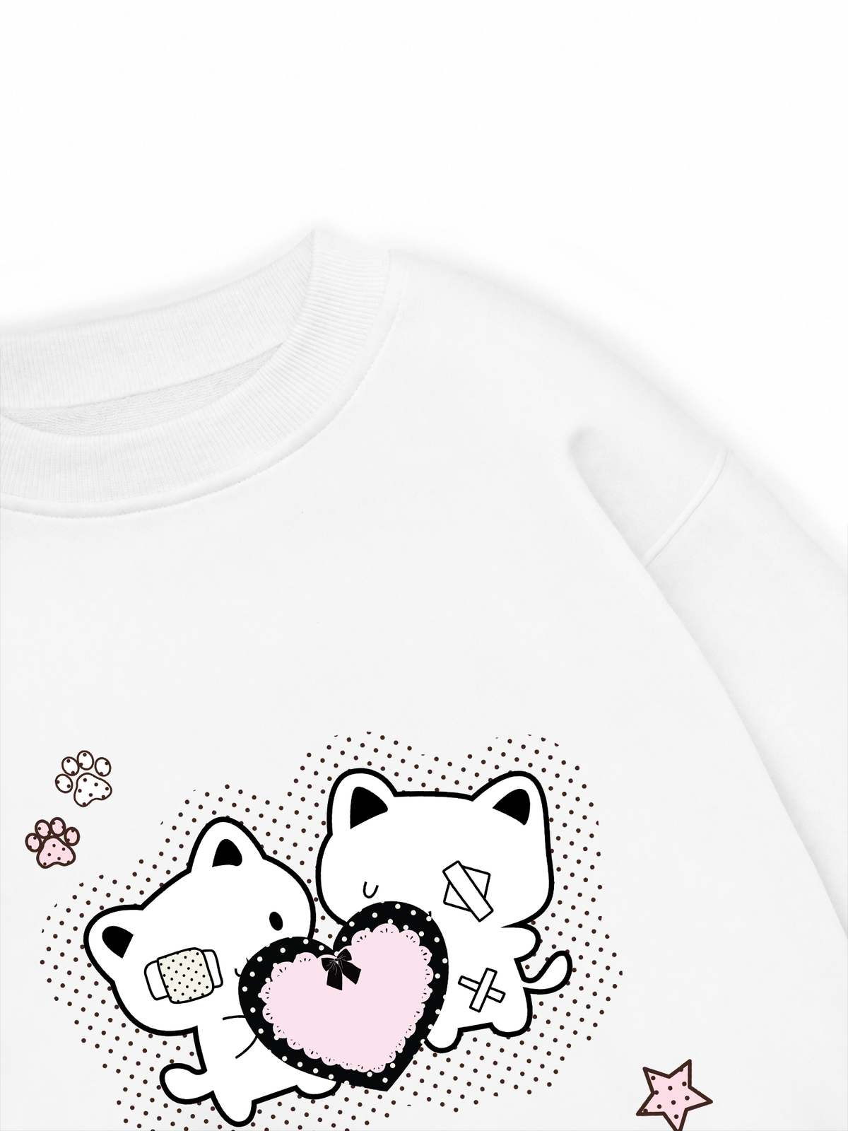 Áo Sweater Nỉ Hai Da Dotty Mood Starlight Kitty Care