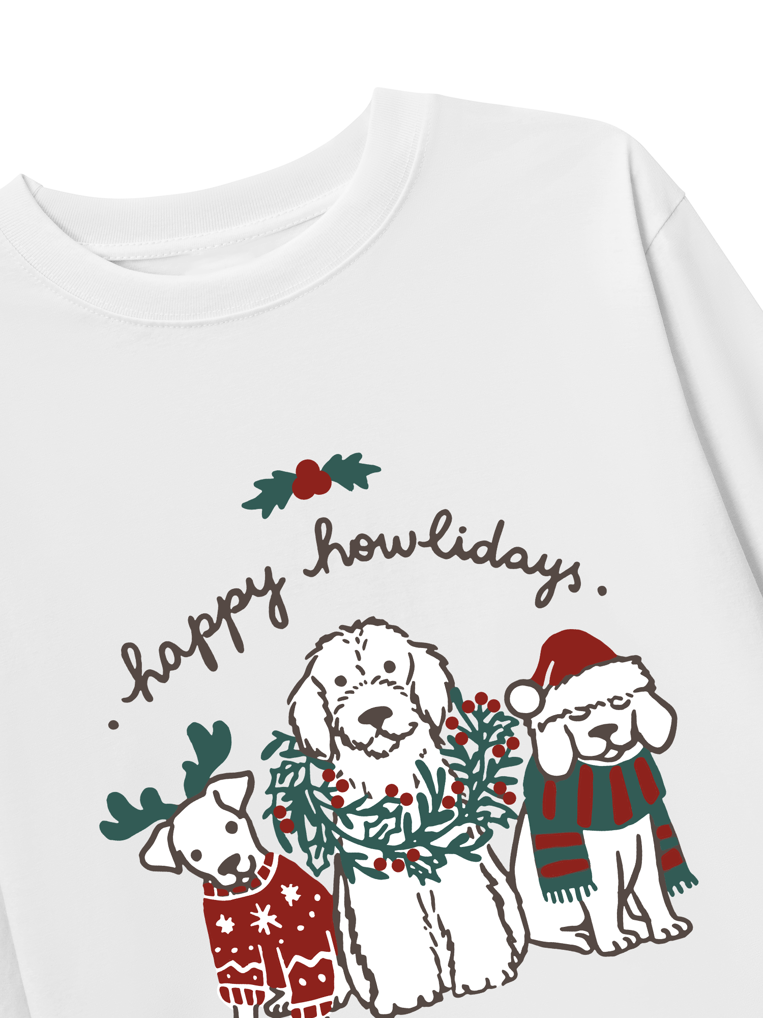 Áo Thun Dài Tay Happy Howlidays