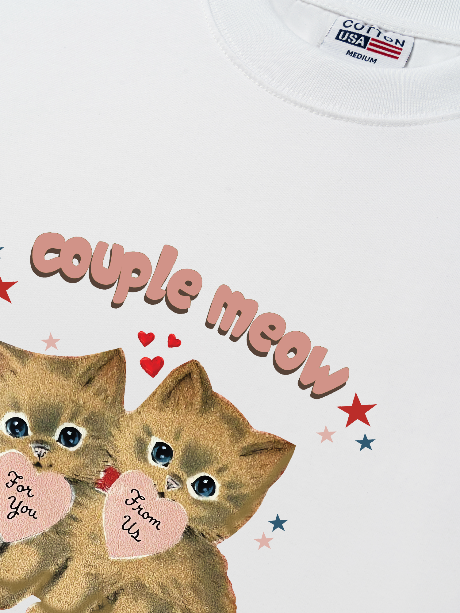 Áo Thun Relaxed Fit Soft Paw Couple Meow