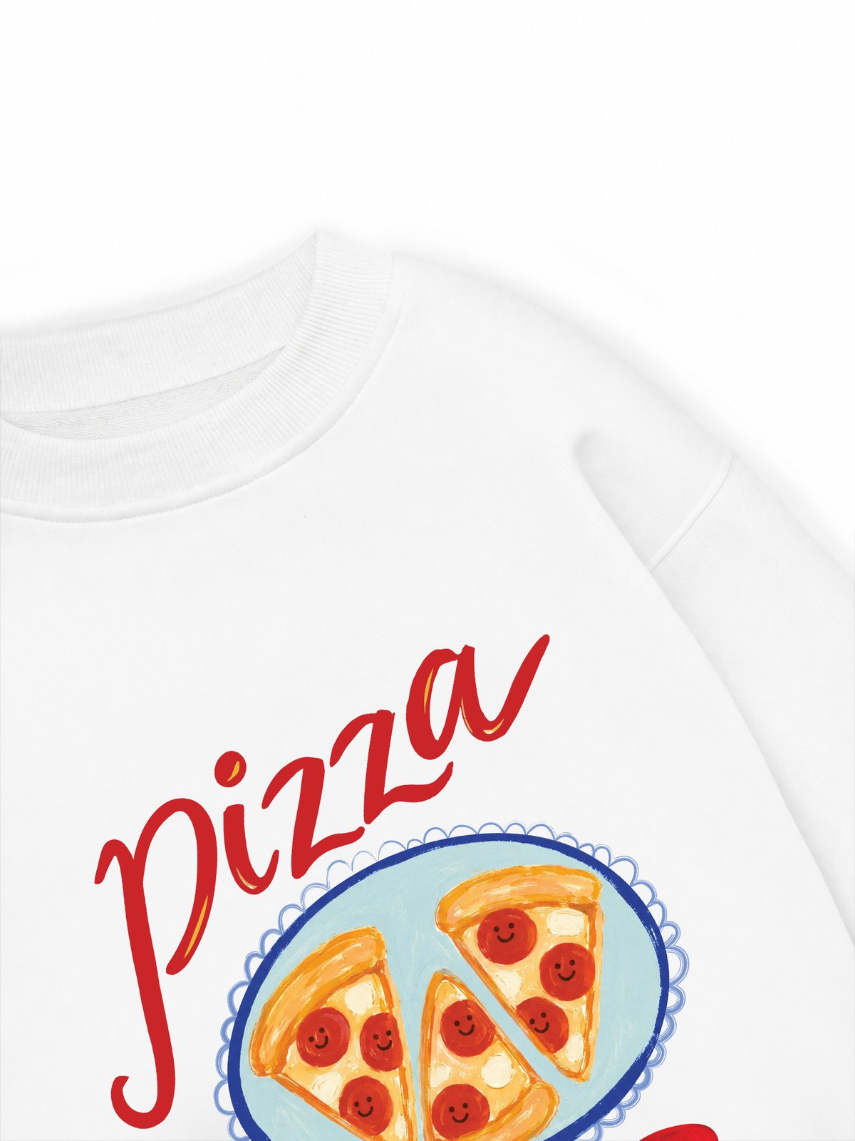 Áo Sweater Nỉ Hai Da Yummy Mood Pizza Girl Club