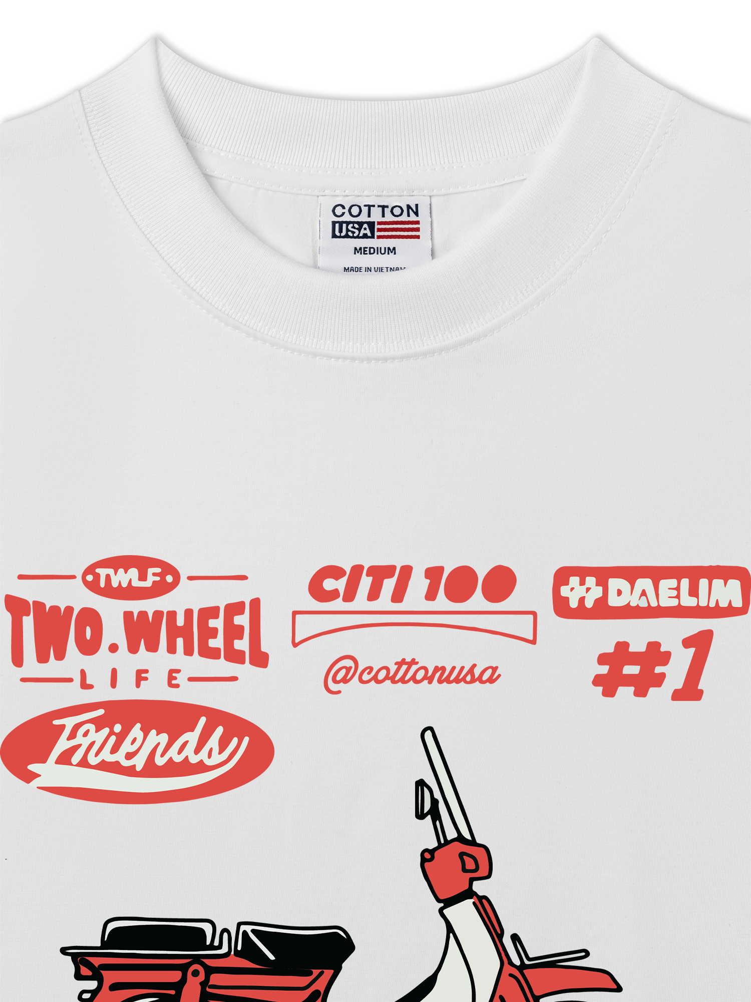 Áo Thun Relaxed Fit Motorbike Citi 100 DAELIM