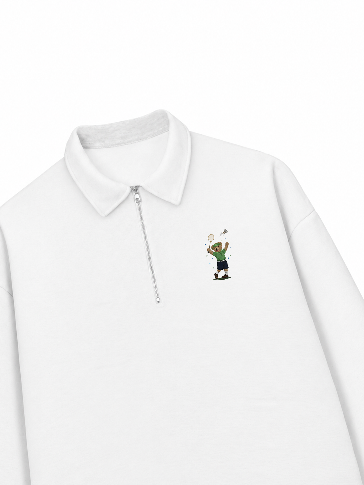Áo Sweater Polo Nỉ Hai Da Badminton Bear Player