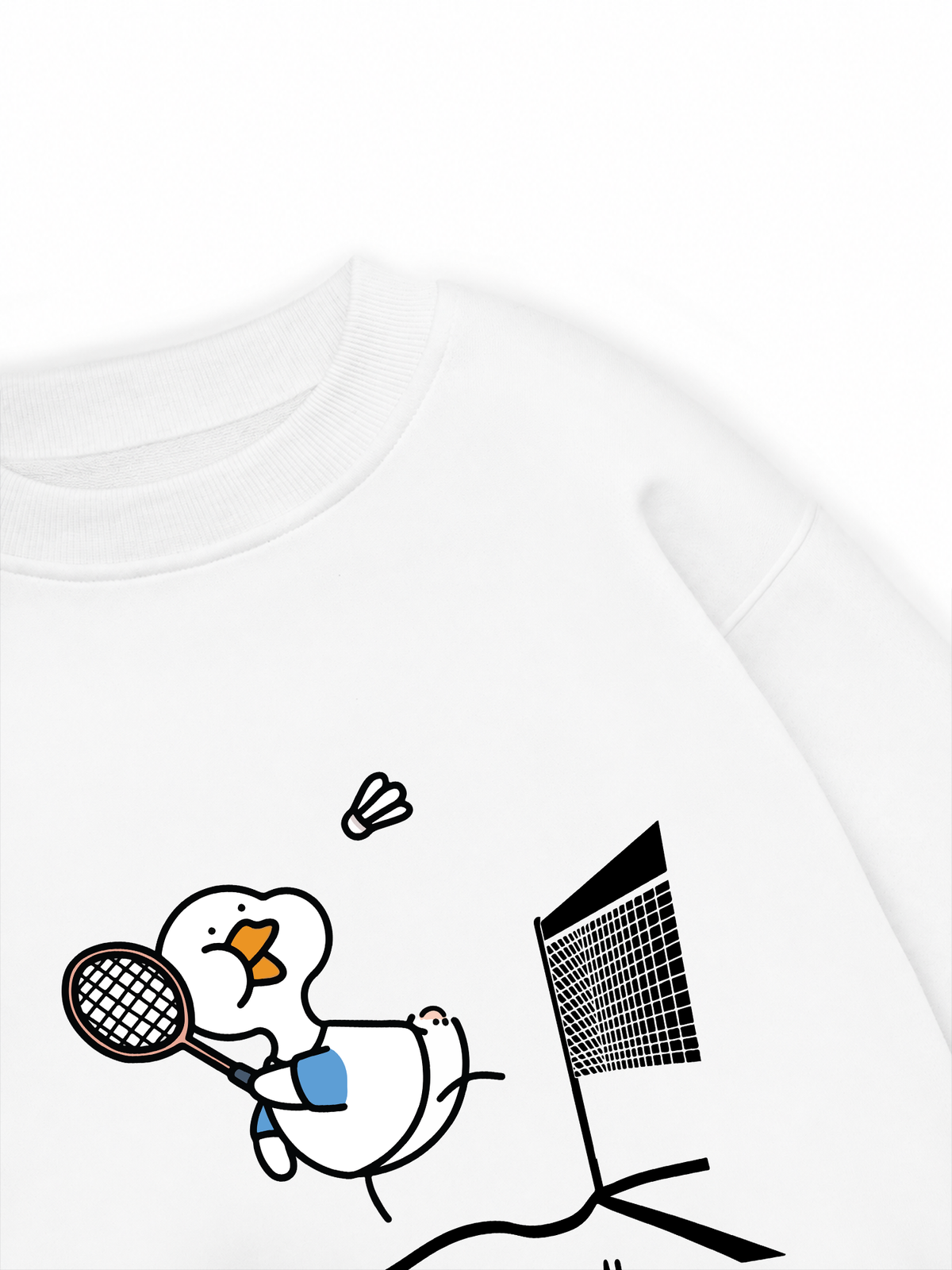 Áo Sweater Nỉ Hai Da Badminton The Shuttle Duck