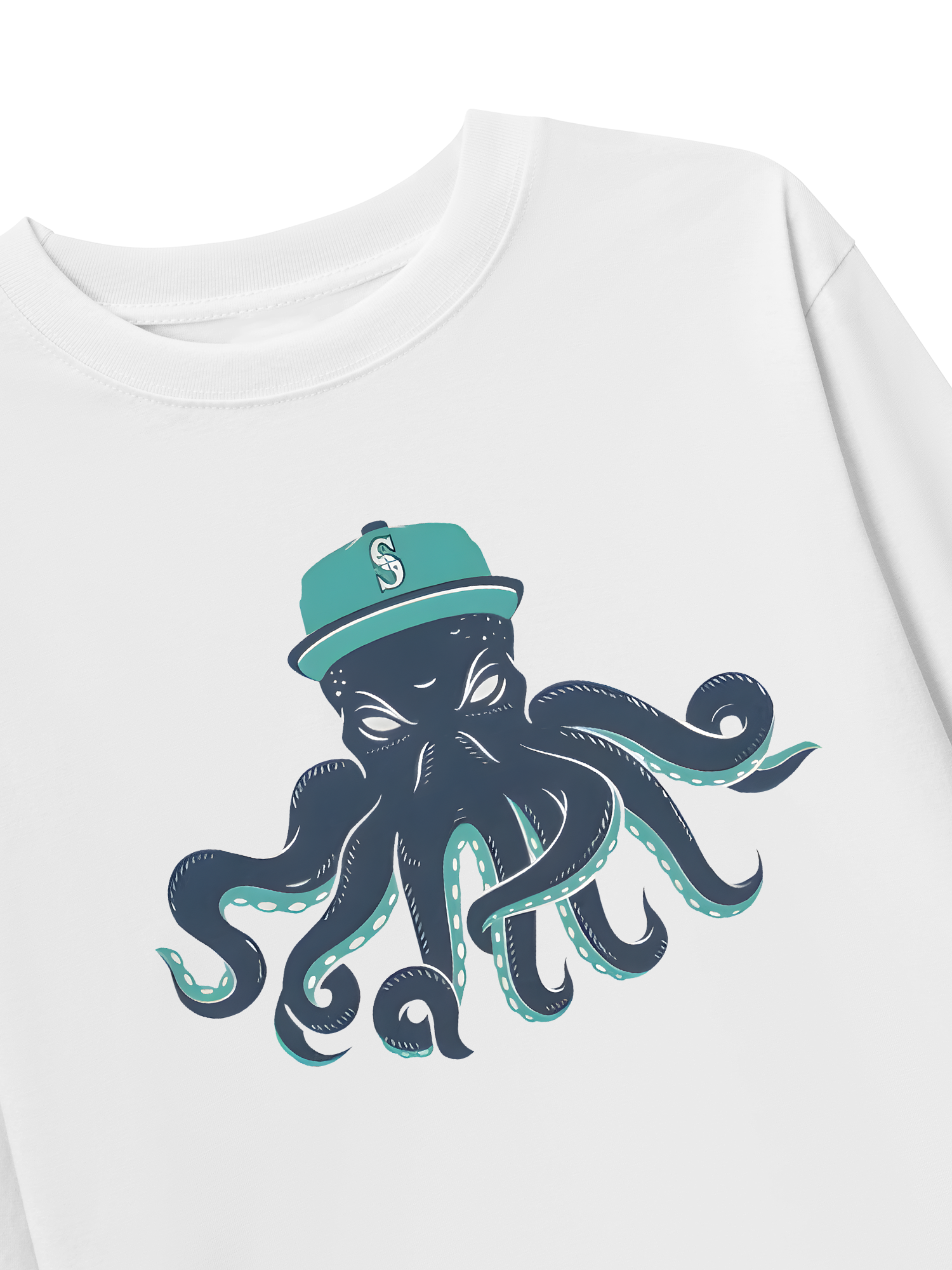 Áo Thun Dài Tay Baseball Green Octopus