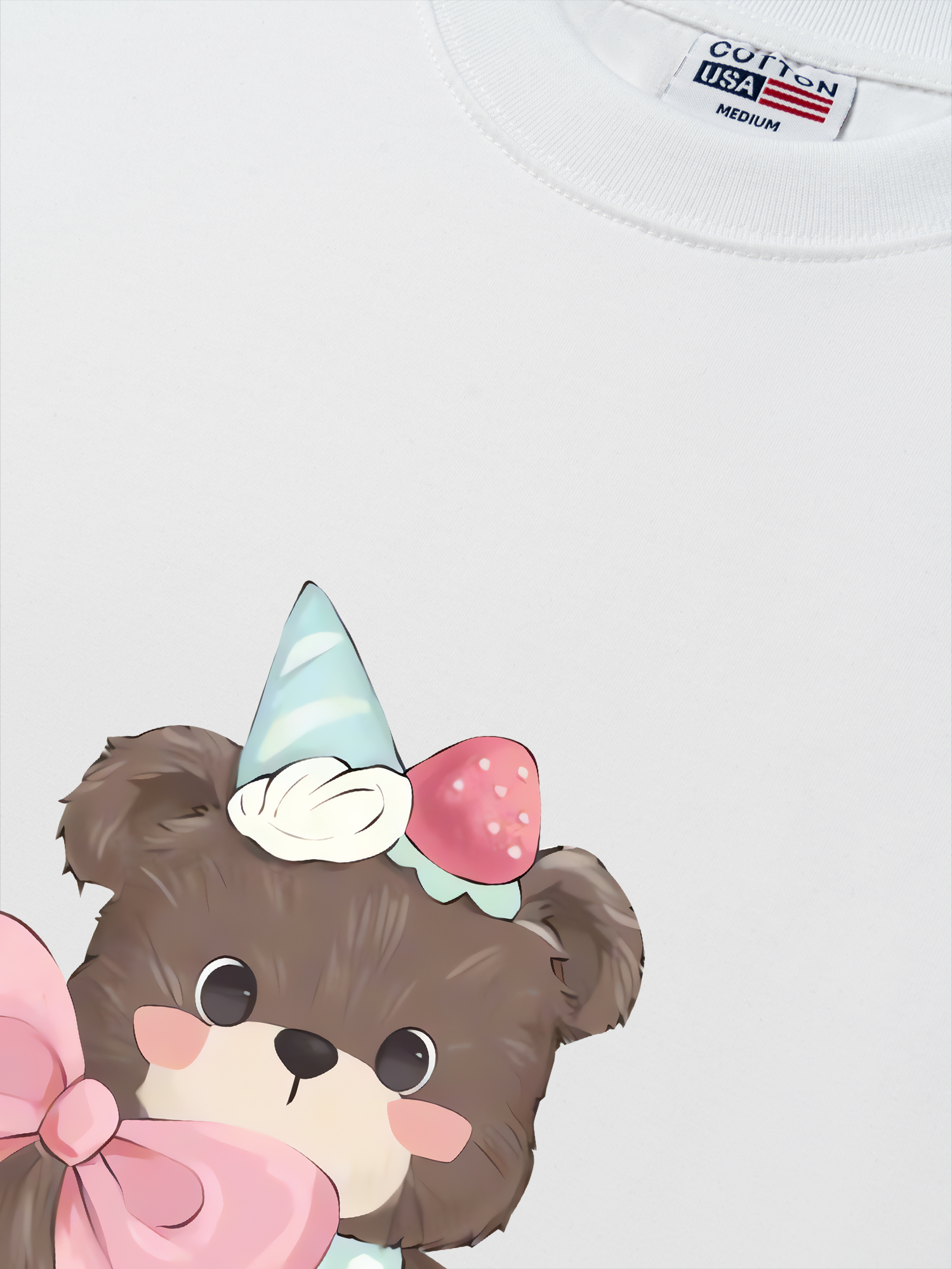 Áo Thun Relaxed Fit Soft Paw Strawberry Bear