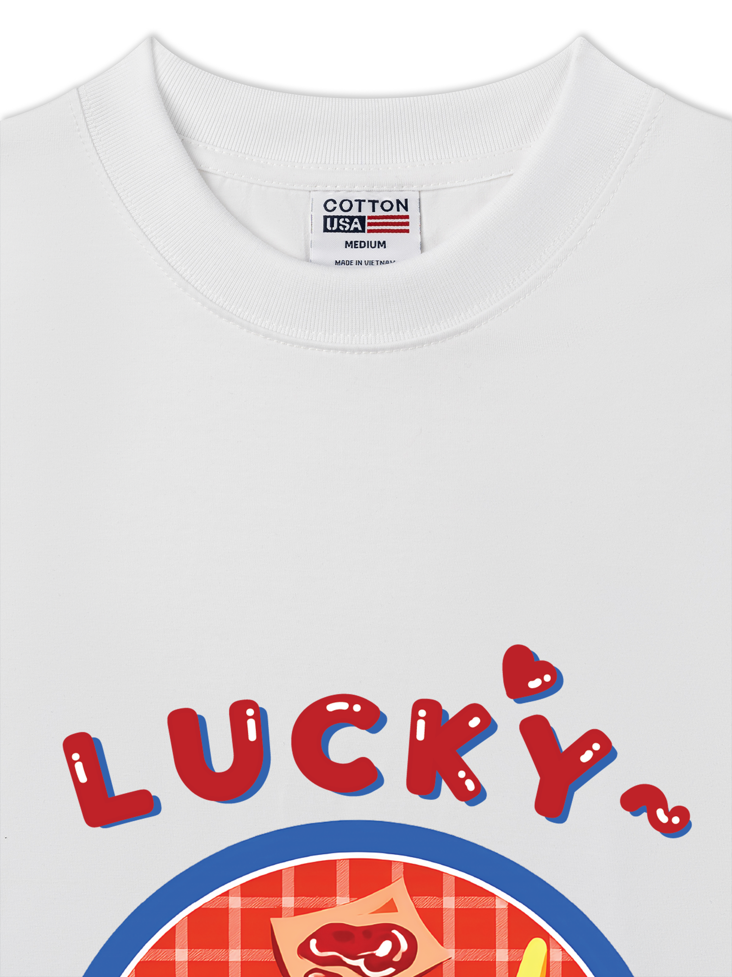 Áo Thun Relaxed Fit Yummy Mood Lucky Hamburger