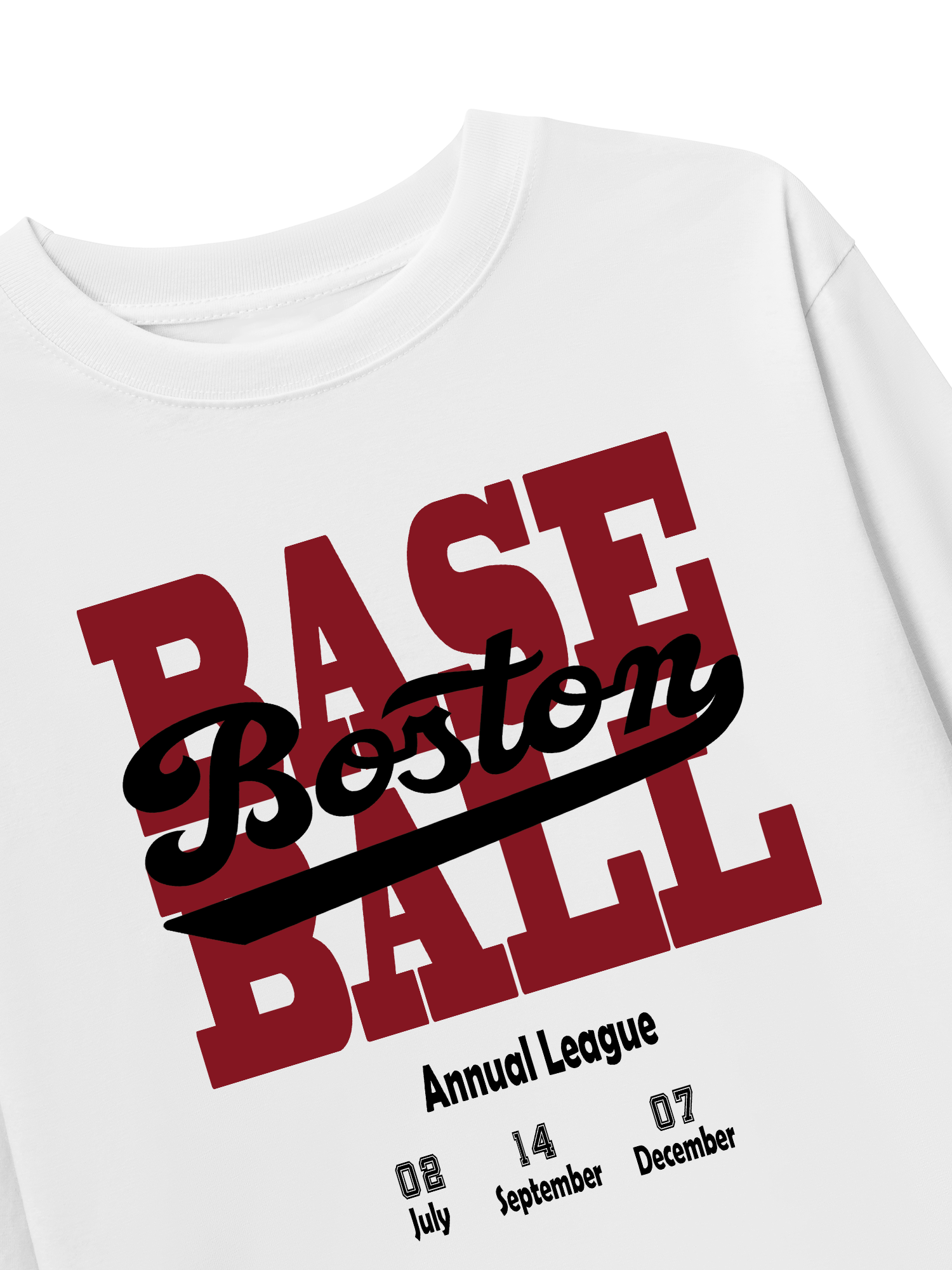 Áo Thun Dài Tay Baseball Boston League