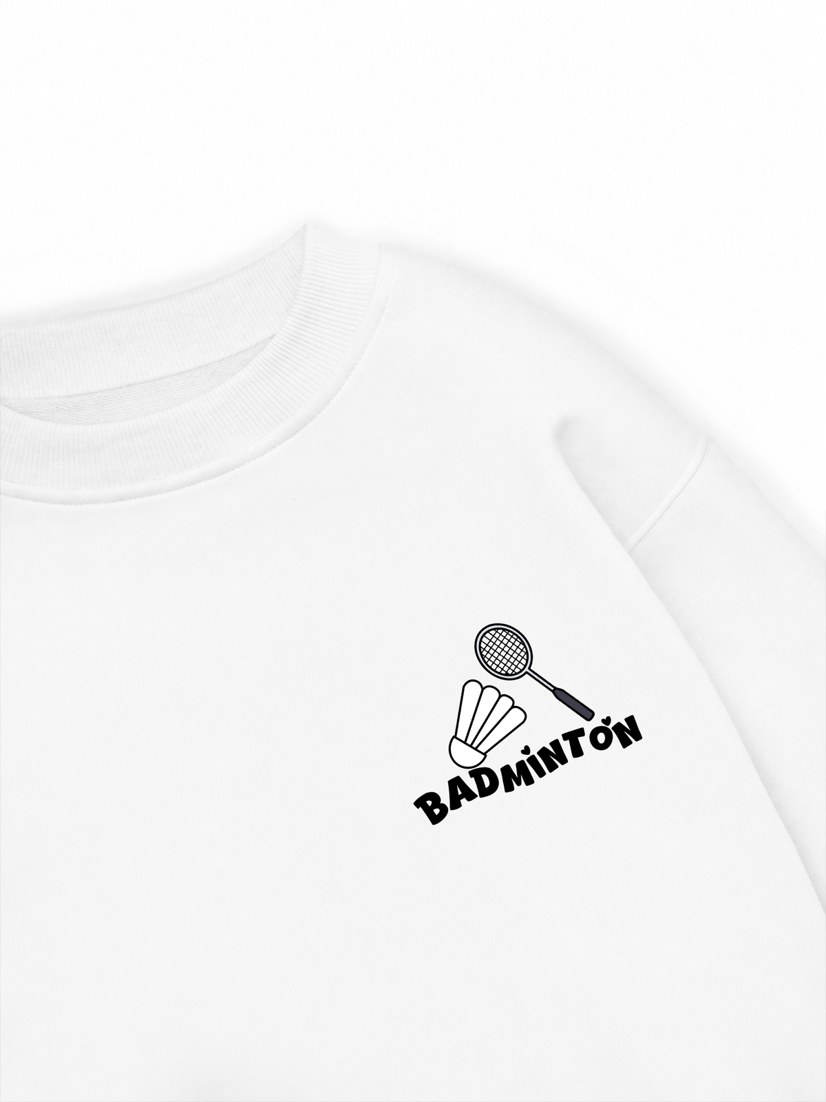 Áo Sweater Nỉ Hai Da Badminton In