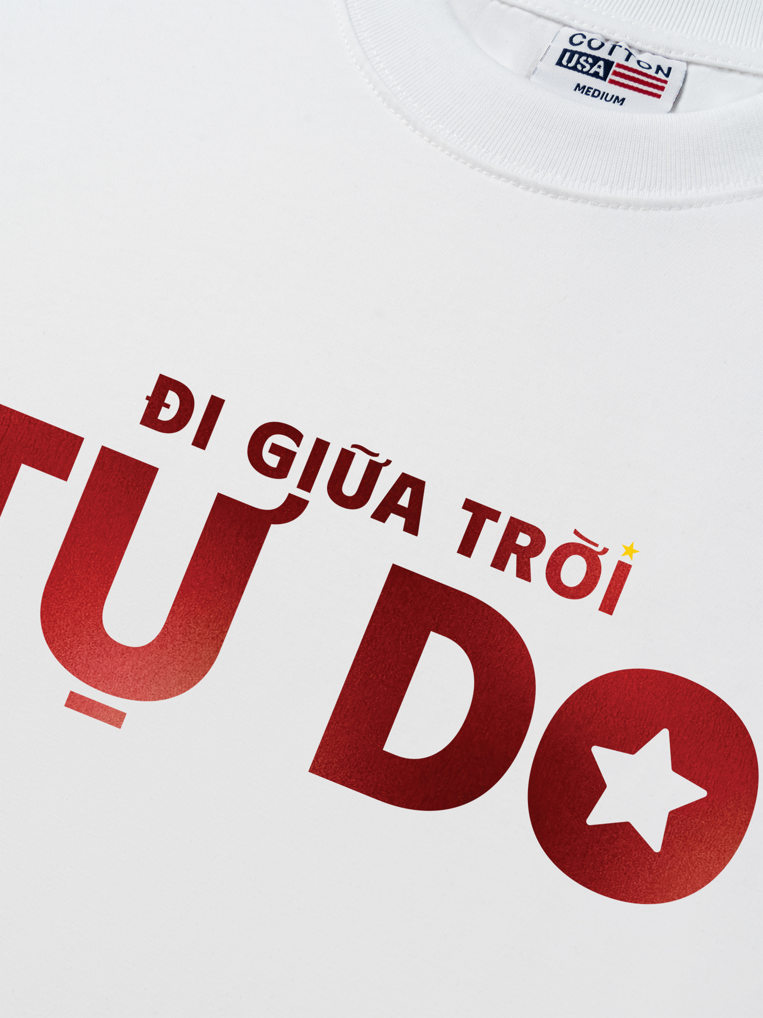 Áo Thun Relaxed Fit Đi Giữa Trời Tự Do