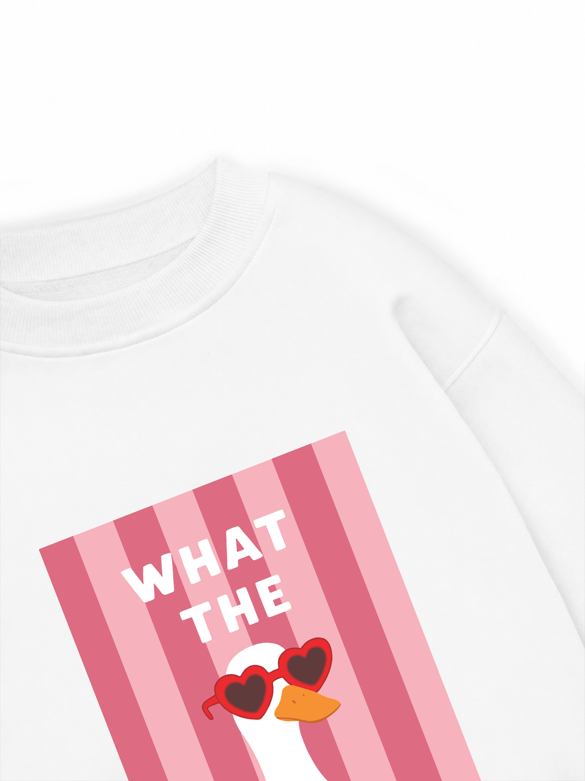 Áo Sweater Nỉ Hai Da Farm What The Duck Striped