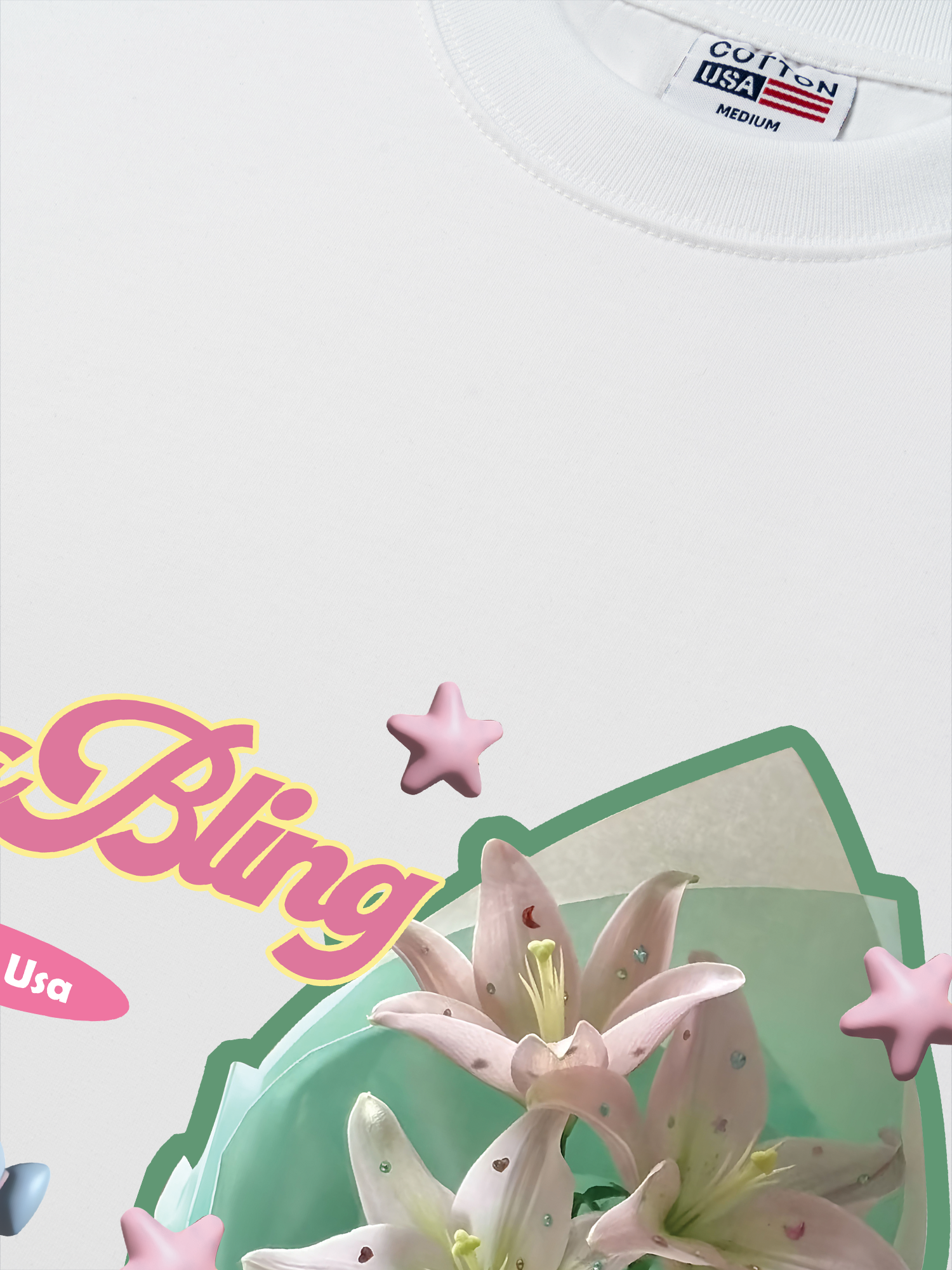Áo Thun Relaxed Fit Bling The Bling Pink Lily