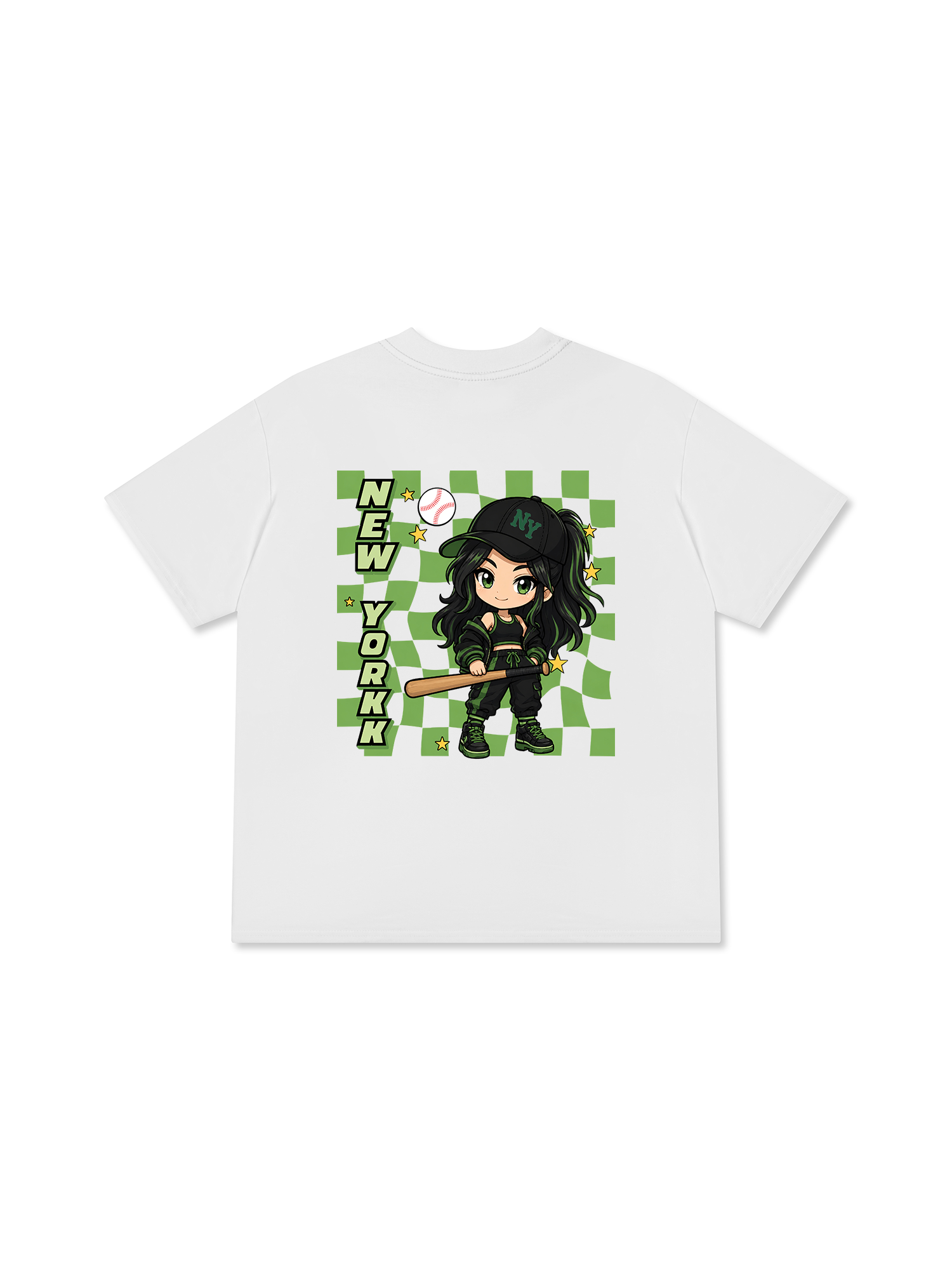 Áo Thun Relaxed Fit Baseball New York PowerGirl