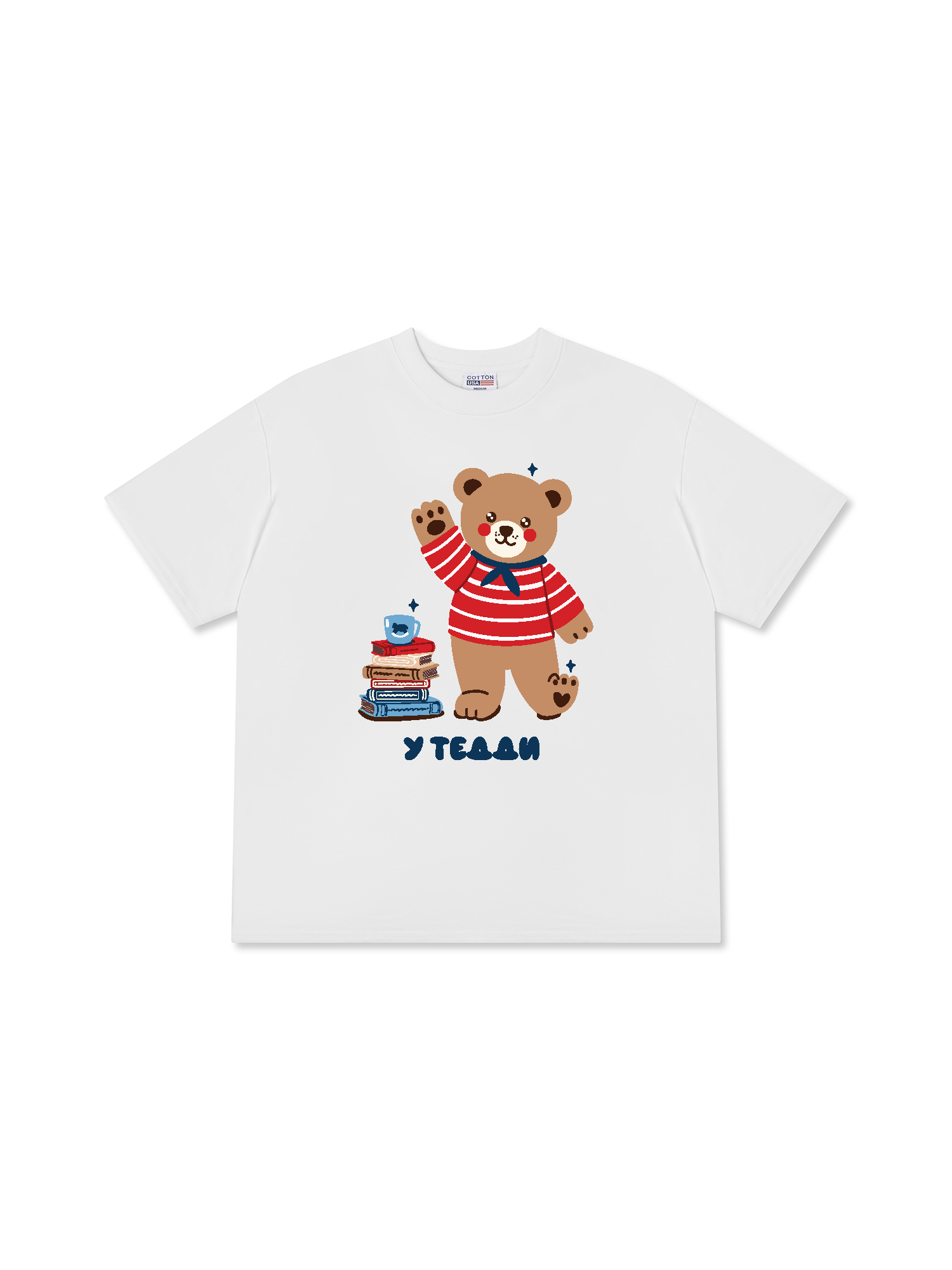 Áo Thun Relaxed Fit Bear Town Bear With Books