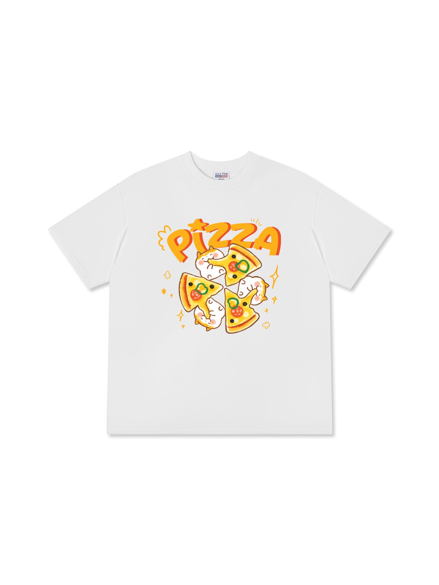 Áo Thun Relaxed Fit Yummy Mood Pizza