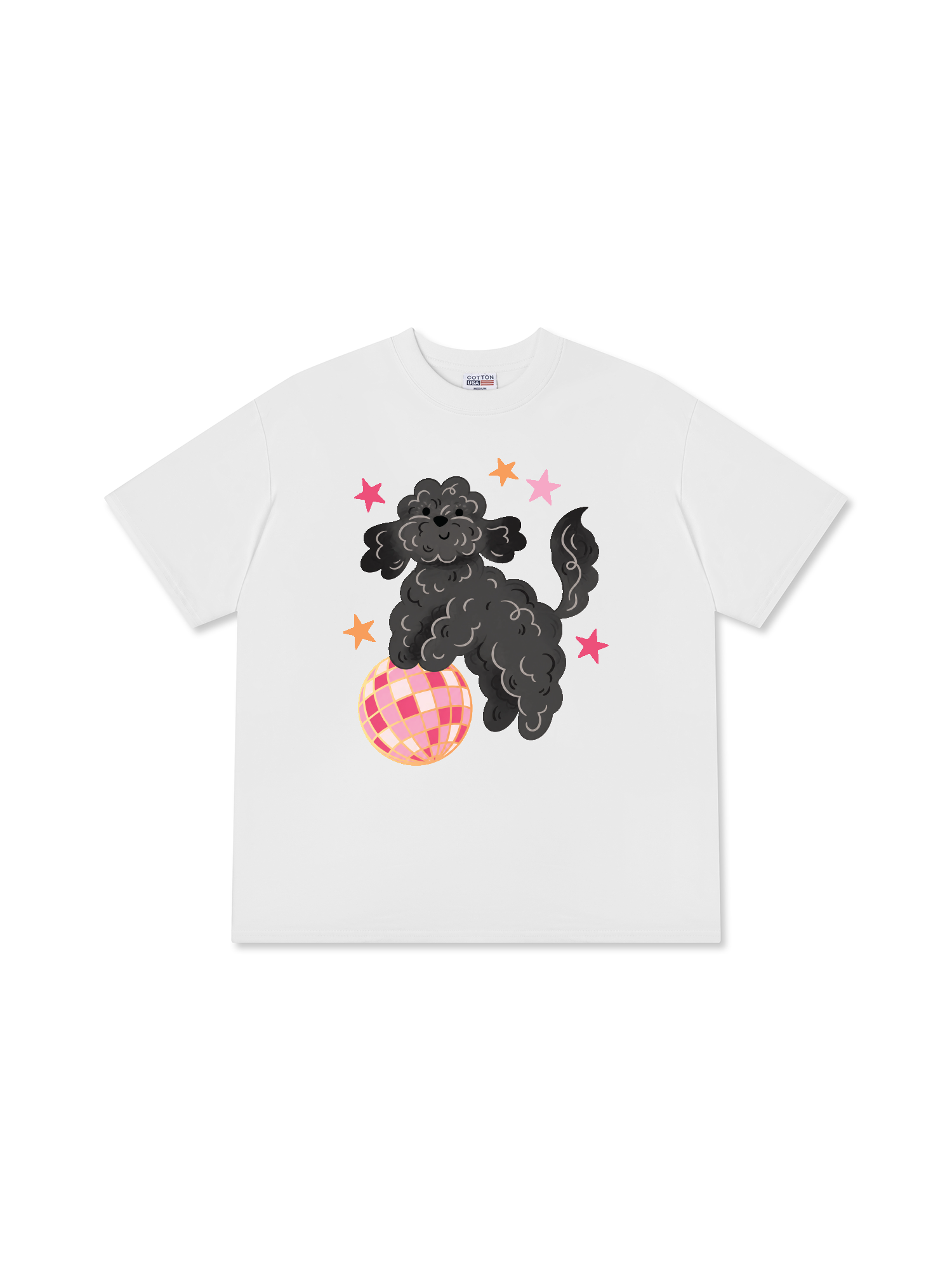 Áo Thun Relaxed Fit Soft Paw Poodle And Bling Ball