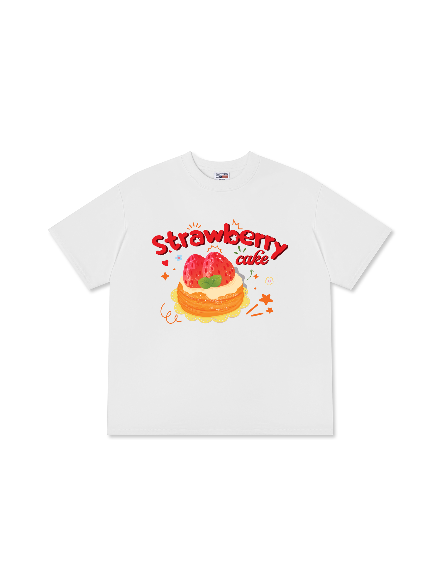 Áo Thun Relaxed Fit Strawberry Cake
