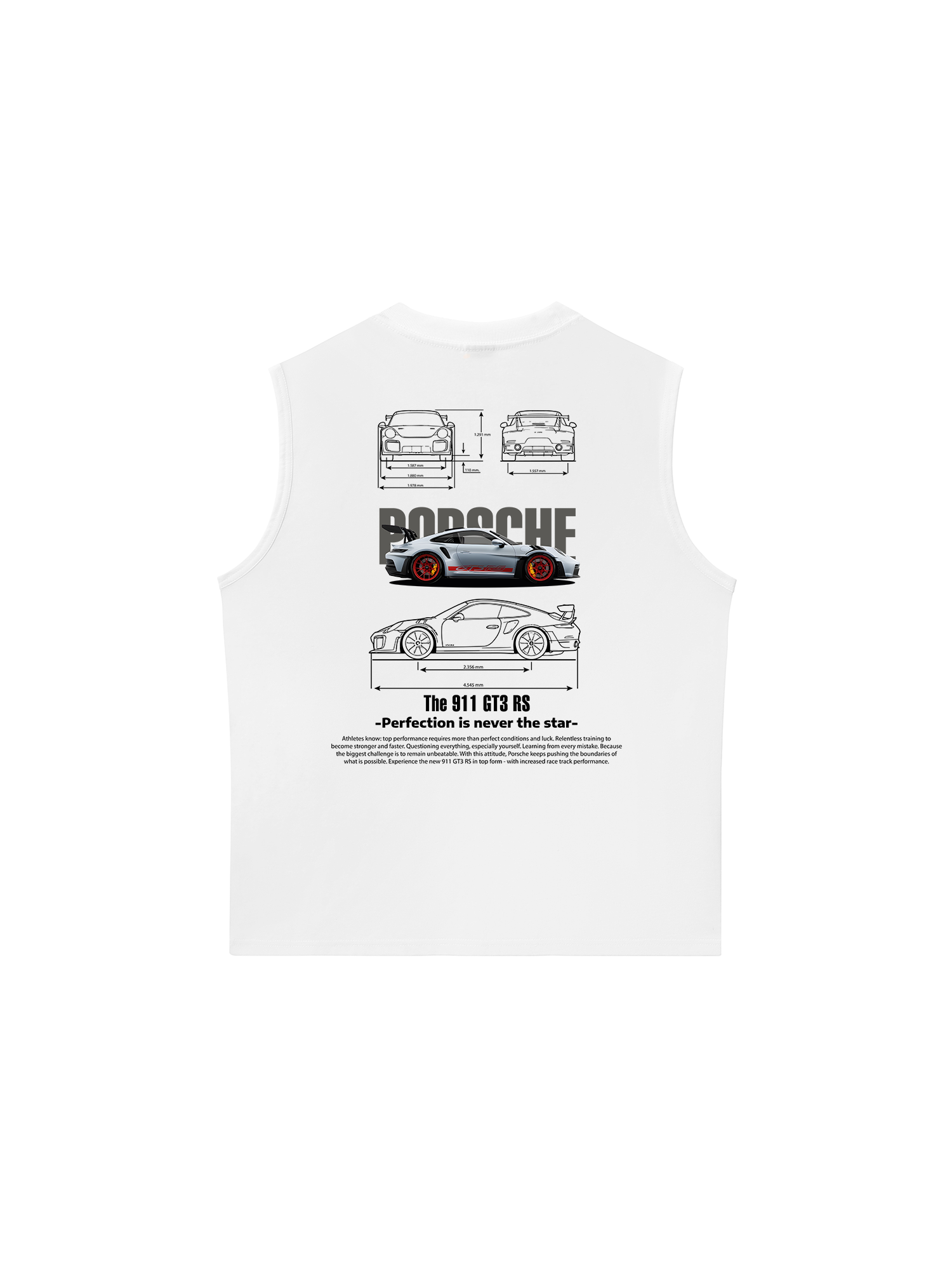 Áo Ba Lỗ Relaxed Fit Porsche Blueprint 911 GT3 RS
