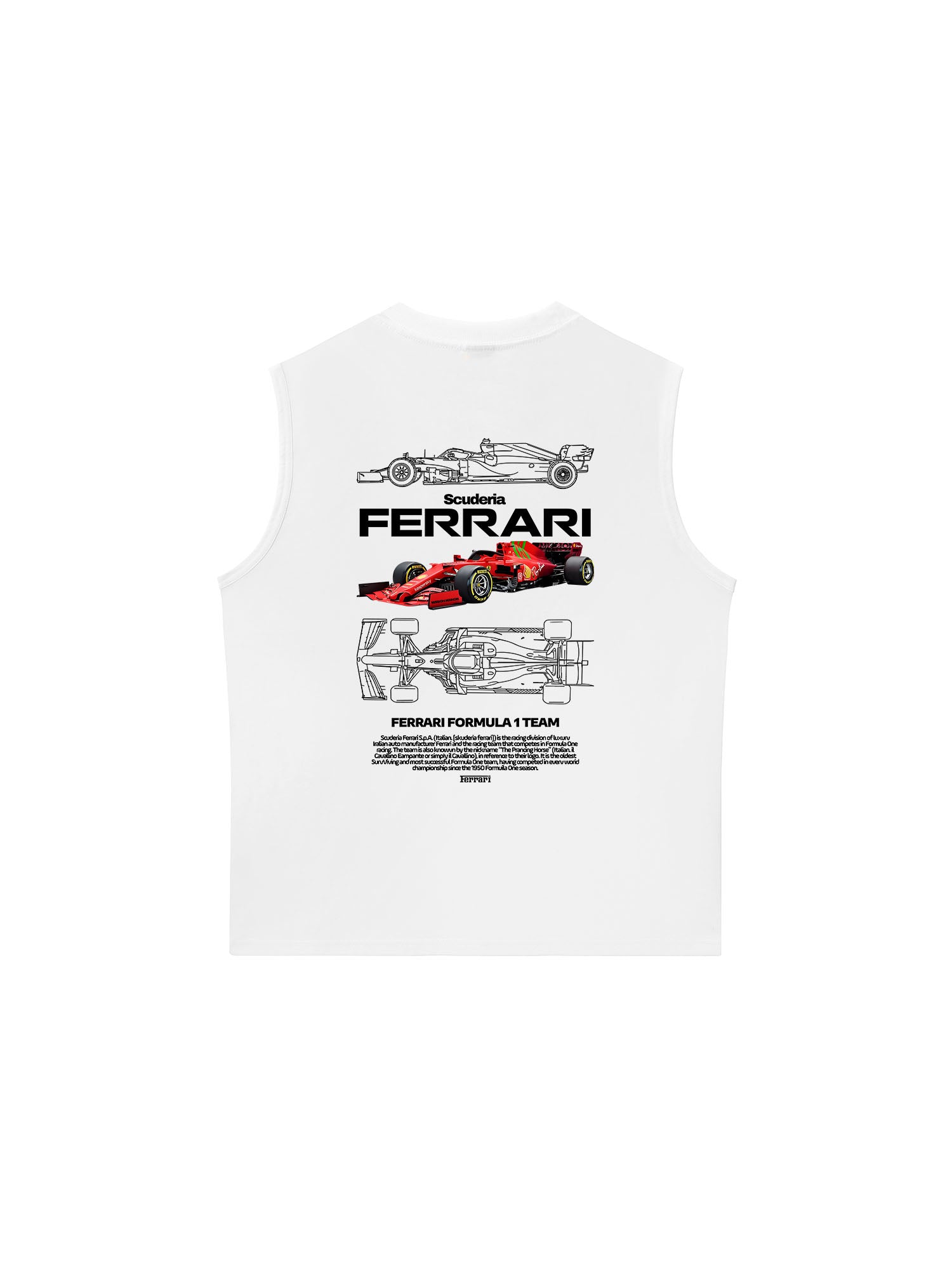 Áo Ba Lỗ Relaxed Fit Ferrari The Pracing Horse