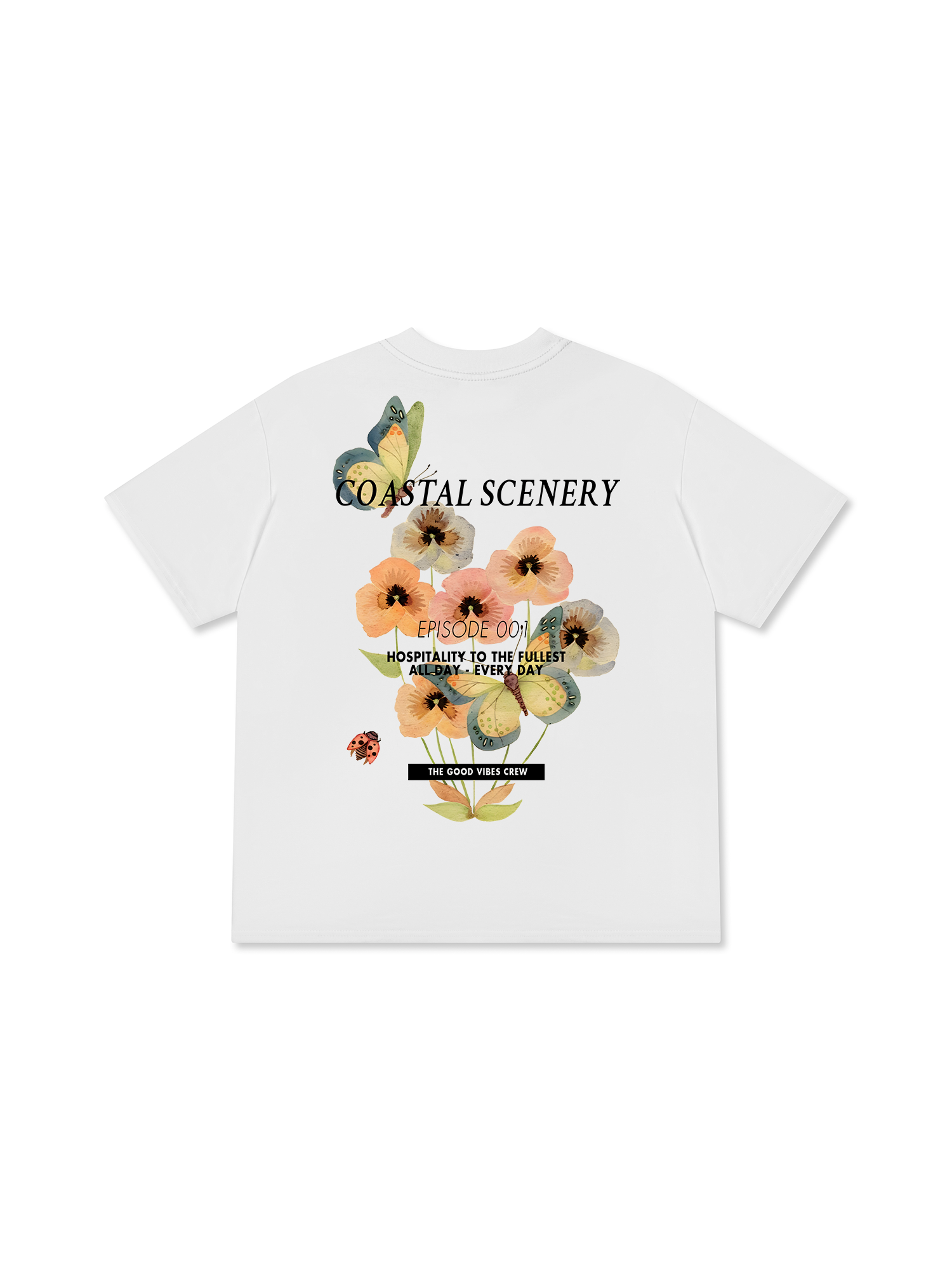 Áo Thun Relaxed Fit Floral COASTAL SCENERY