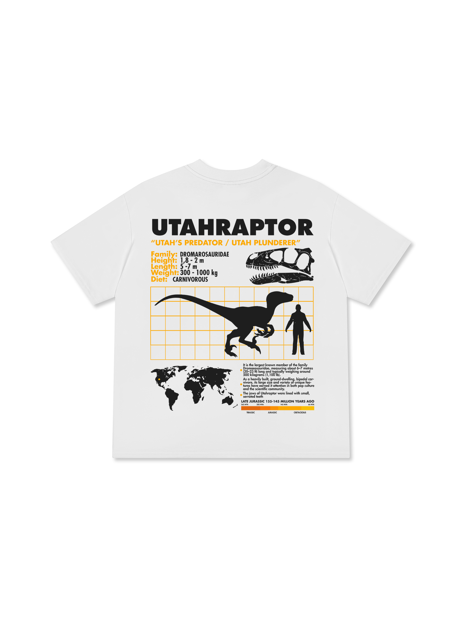 Áo Thun Relaxed Fit Wild Life Analysis Table Utahraptor