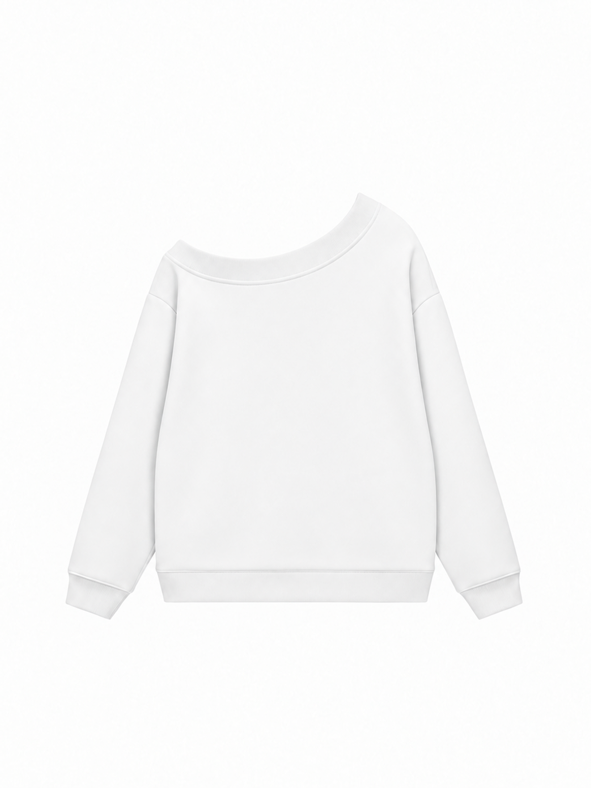 Áo Sweater Lệch Vai Nỉ Hai Da Cotton USA Basic